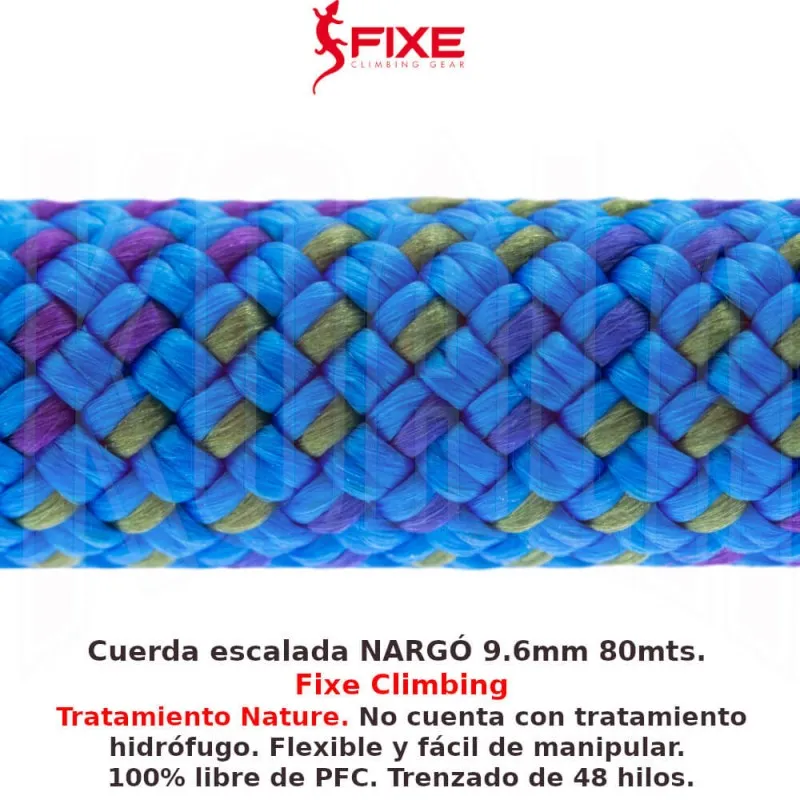 Cuerda escalada NARGÓ 9.6mm 80mts. Fixe Climbing