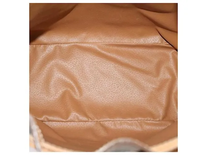 Céline CELINE Macadam Canvas Bandolera Cuero PVC Marrón Auth am2637sol Castaño 