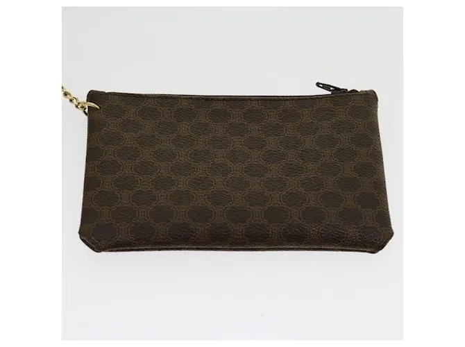 Céline CELINE Macadam Canvas Bandolera Cuero PVC Marrón Auth am2637sol Castaño 