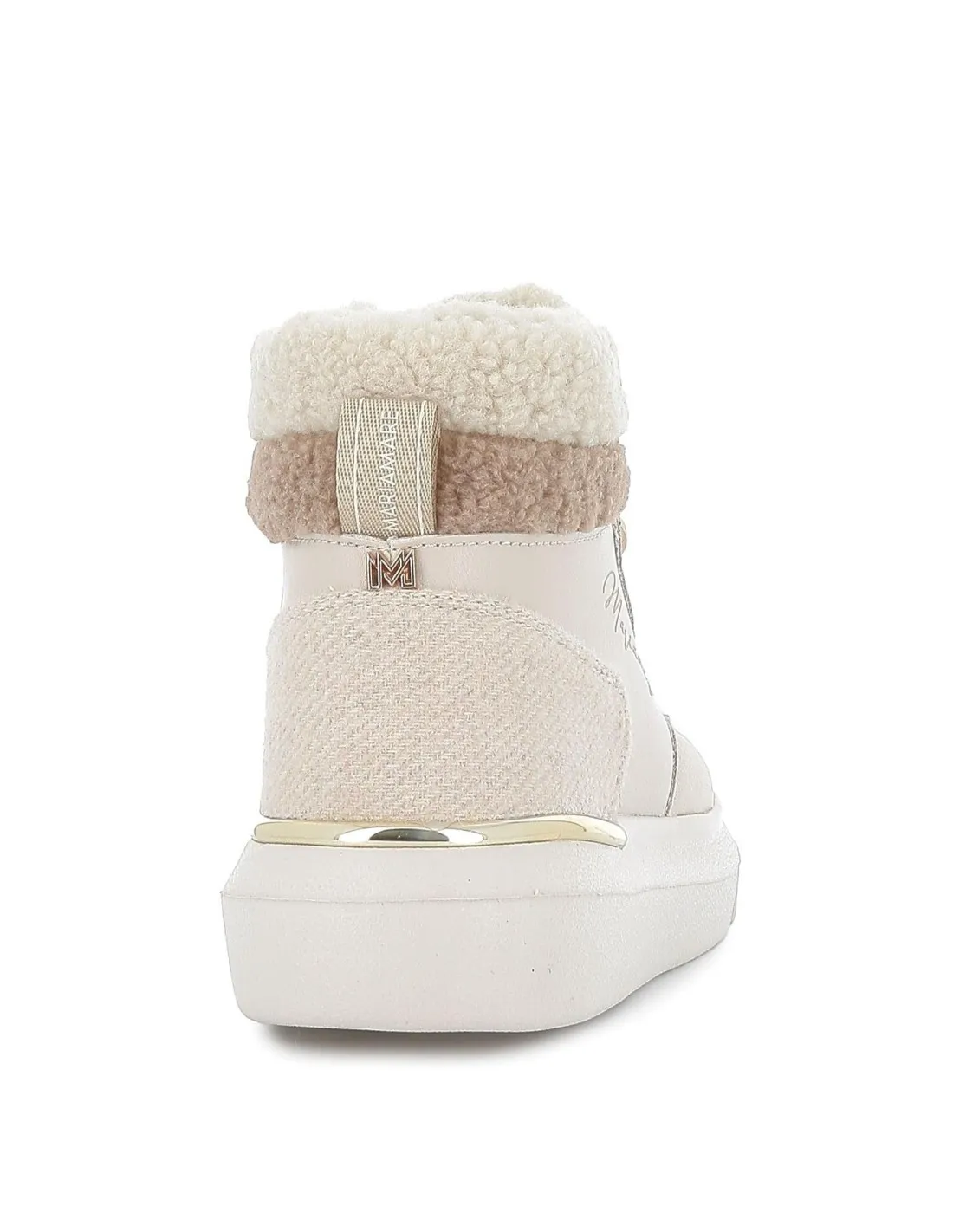 Deportiva urbana plataforma caña alta beige Maria Mare