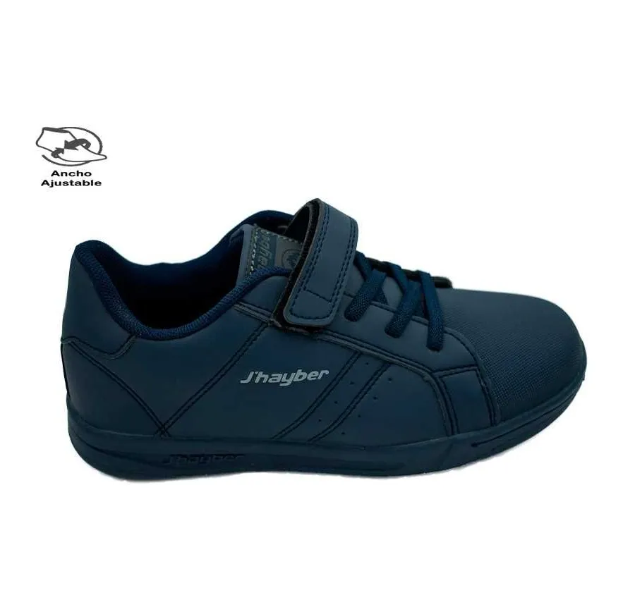 DEPORTIVO JHAYBER CILOSA PARA NIÑO VELCRO MARINO PLANTILLA DE PIEL 26507