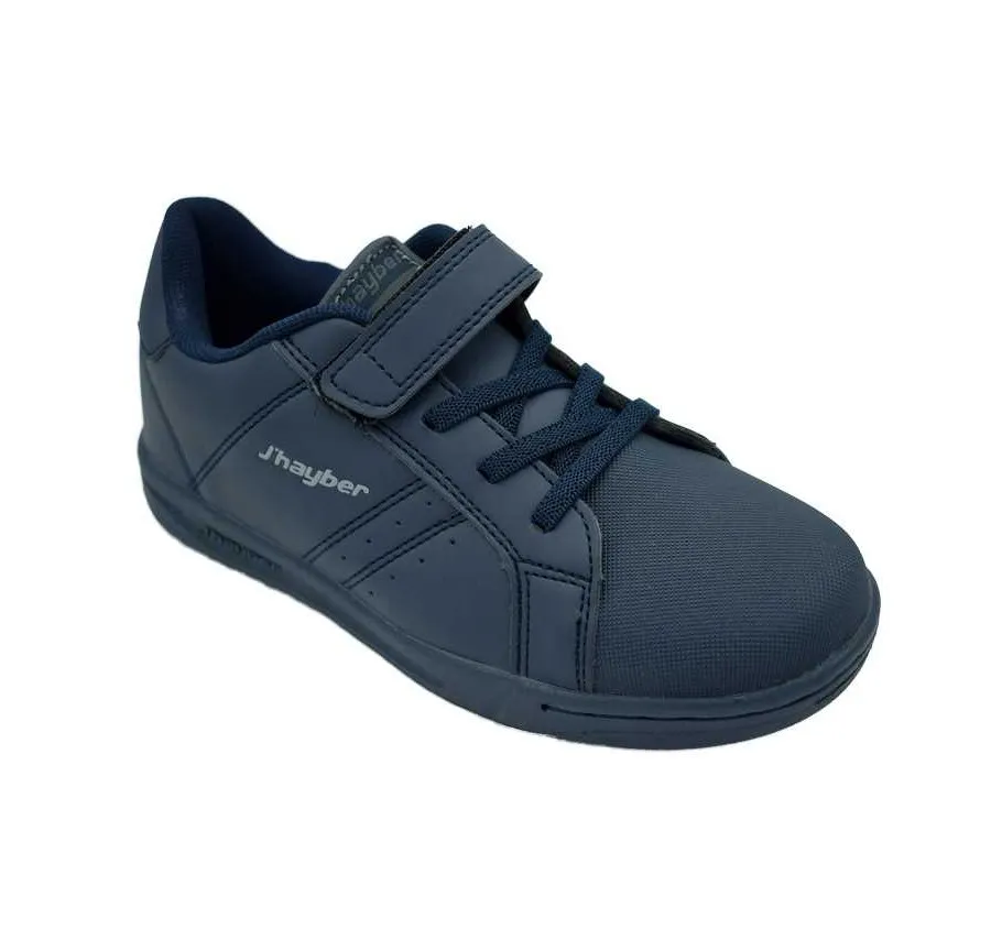DEPORTIVO JHAYBER CILOSA PARA NIÑO VELCRO MARINO PLANTILLA DE PIEL 26507