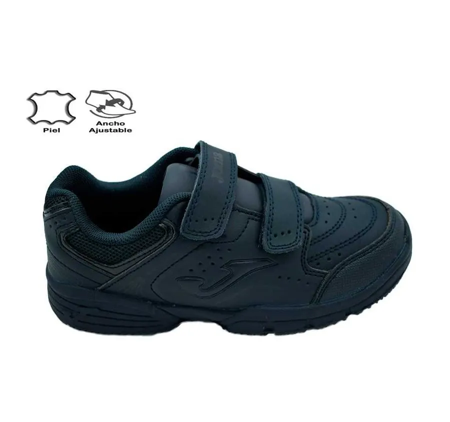 DEPORTIVO JOMA SCHOOL JR W.SCHOW2003 PARA NIÑO VELCRO MARINO PLANTILLA DE PIEL 26504