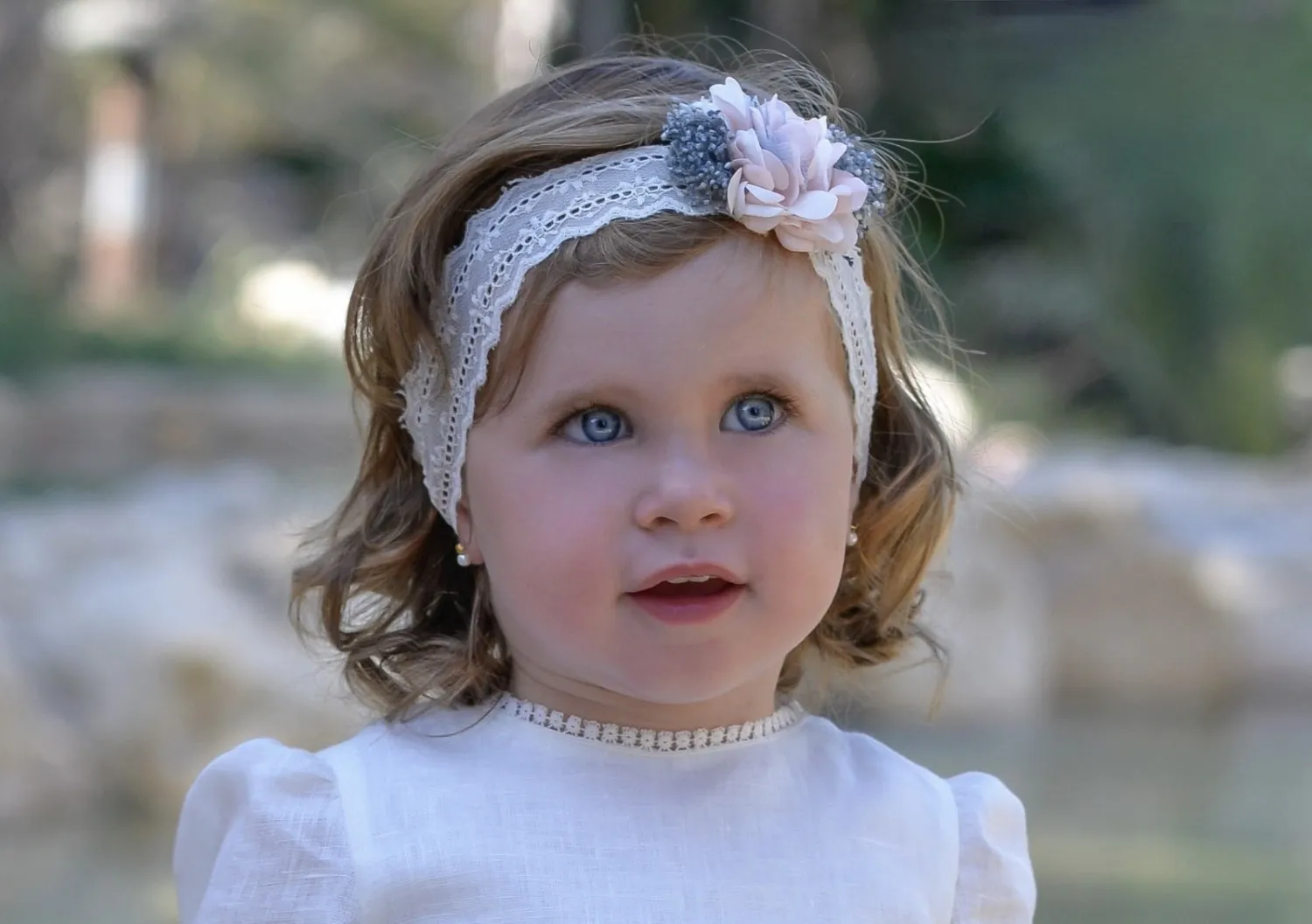 Diadema para bebé niña en tres colores colección Ninfa