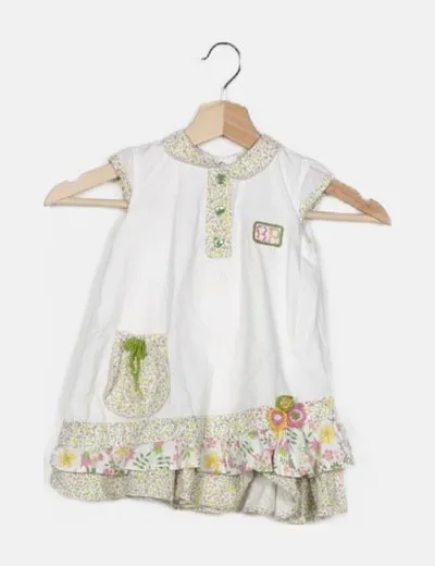 El Corte Inglés Vestido blanco estampado floral
