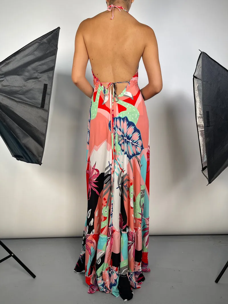 EU Vestido Maxi Flores Multicolor