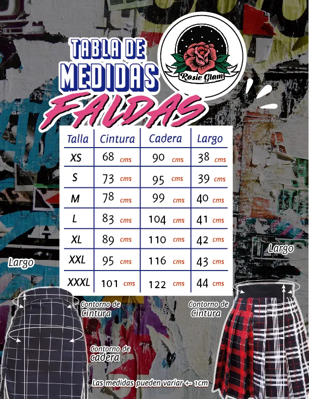 Falda con cargaderas