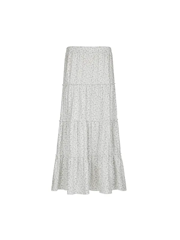 Faldas largas con efecto colgante floral pequeño y suave de estilo pastoral