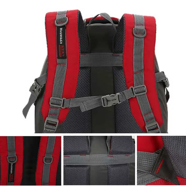 Fashion Large Sport Bag 60 Liters Outdoor Climbing Backpack Nylon Waterproof Travel Rucksack