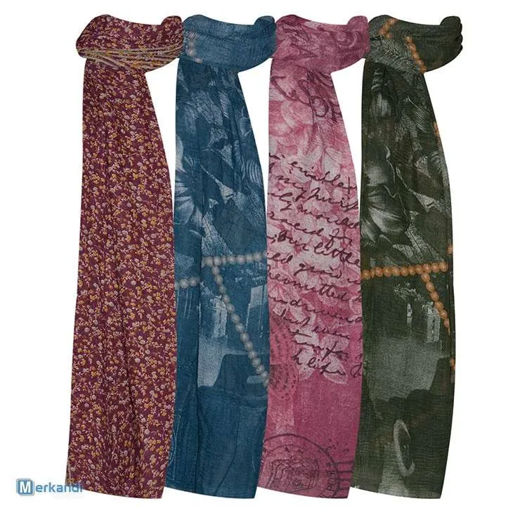 FULARES REF. 2662  VISCOSA, POLYESTER  COLORES SURTIDOS