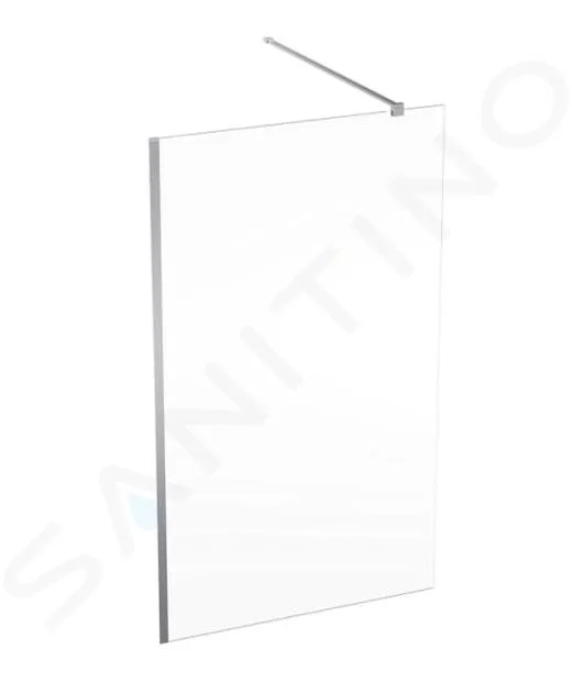 GEBERIT GEO  MAMPARA DE DUCHA WALKIN, 120X200 CM, PLATEADO/CRISTAL TRANSPARENTE 560.159.00.2