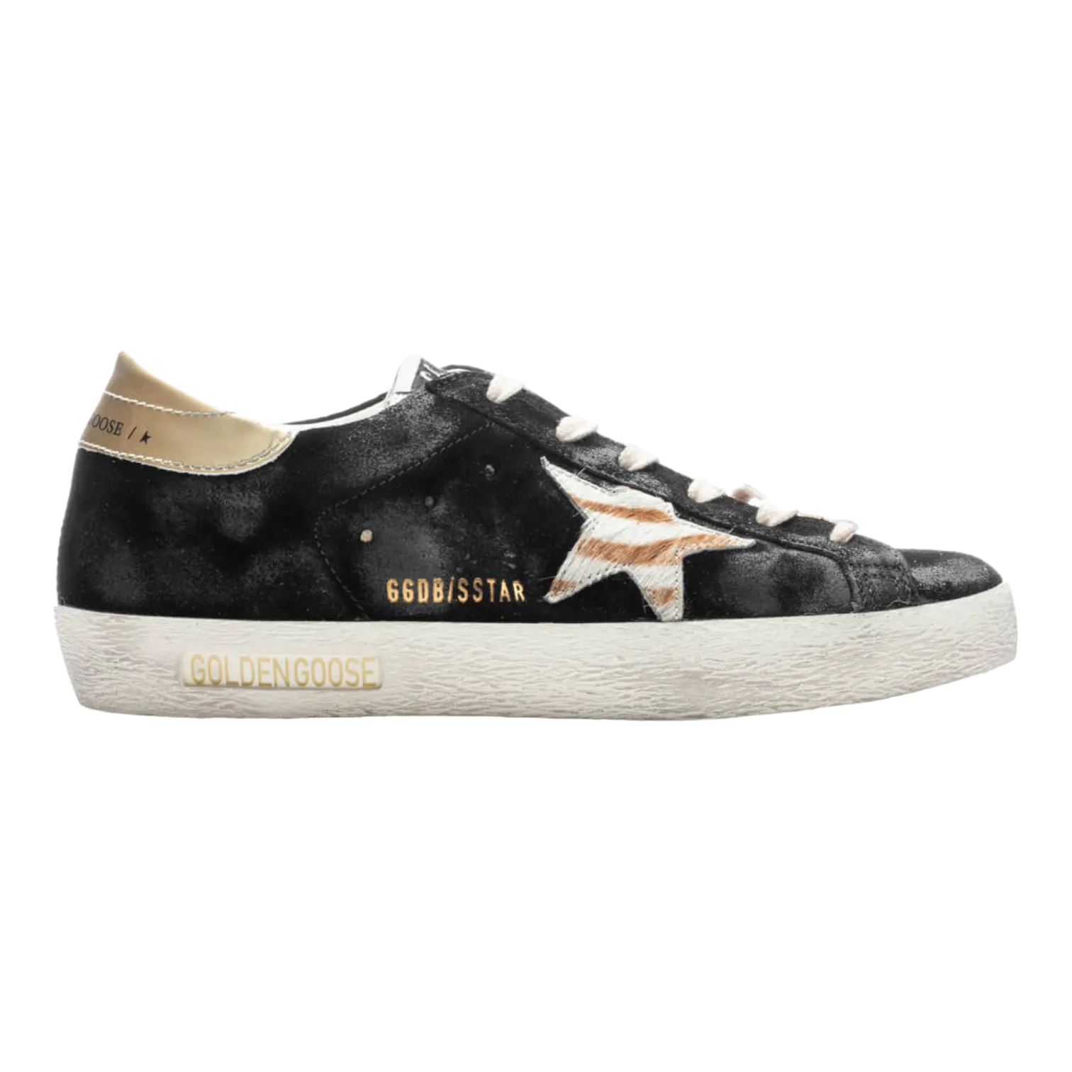 Golden Goose Superstar Suede Upper High Frequency Tonge Zebra GWF00101.F003972.90364