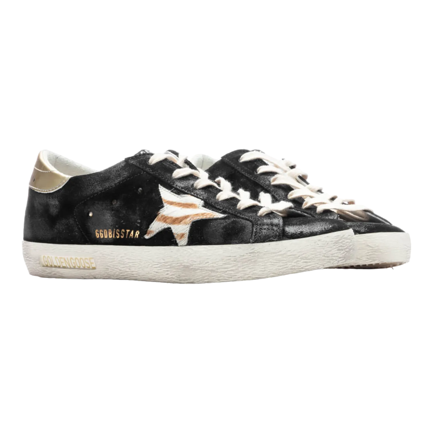 Golden Goose Superstar Suede Upper High Frequency Tonge Zebra GWF00101.F003972.90364