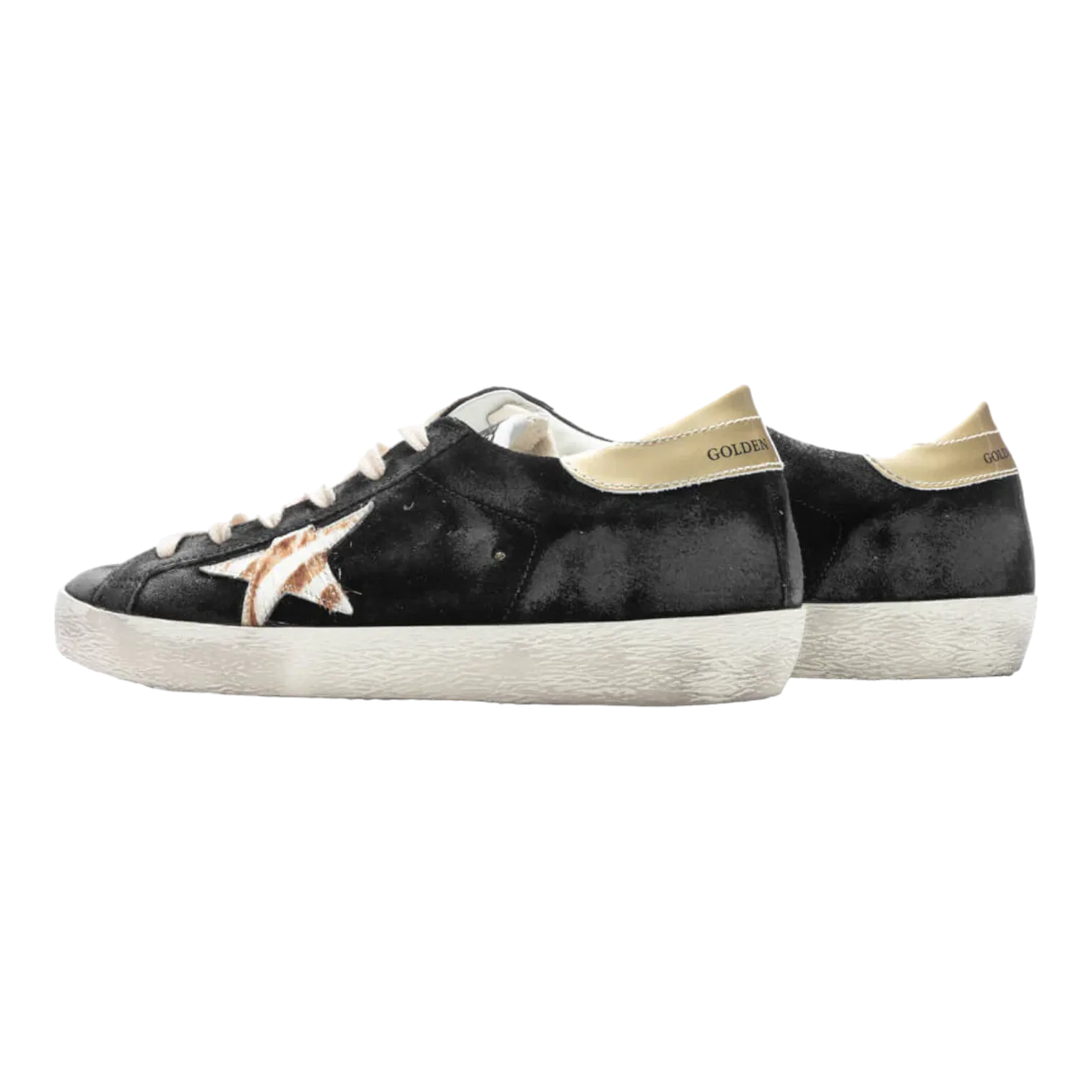 Golden Goose Superstar Suede Upper High Frequency Tonge Zebra GWF00101.F003972.90364