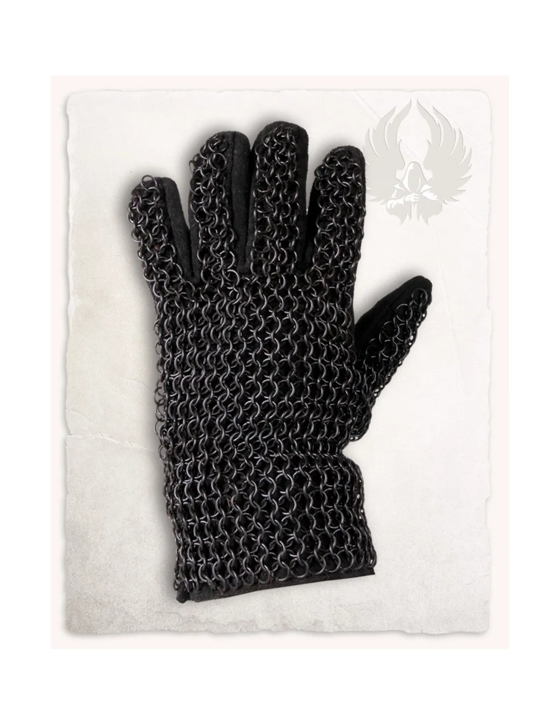 Guantes cota de malla modelo Richard, acabado ennegrecido