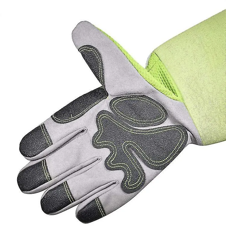 Guantes de jardinería de cuero transpirable para hombres y mujeres con guante antiespinas, cuero de vaca de manga larga para jar
