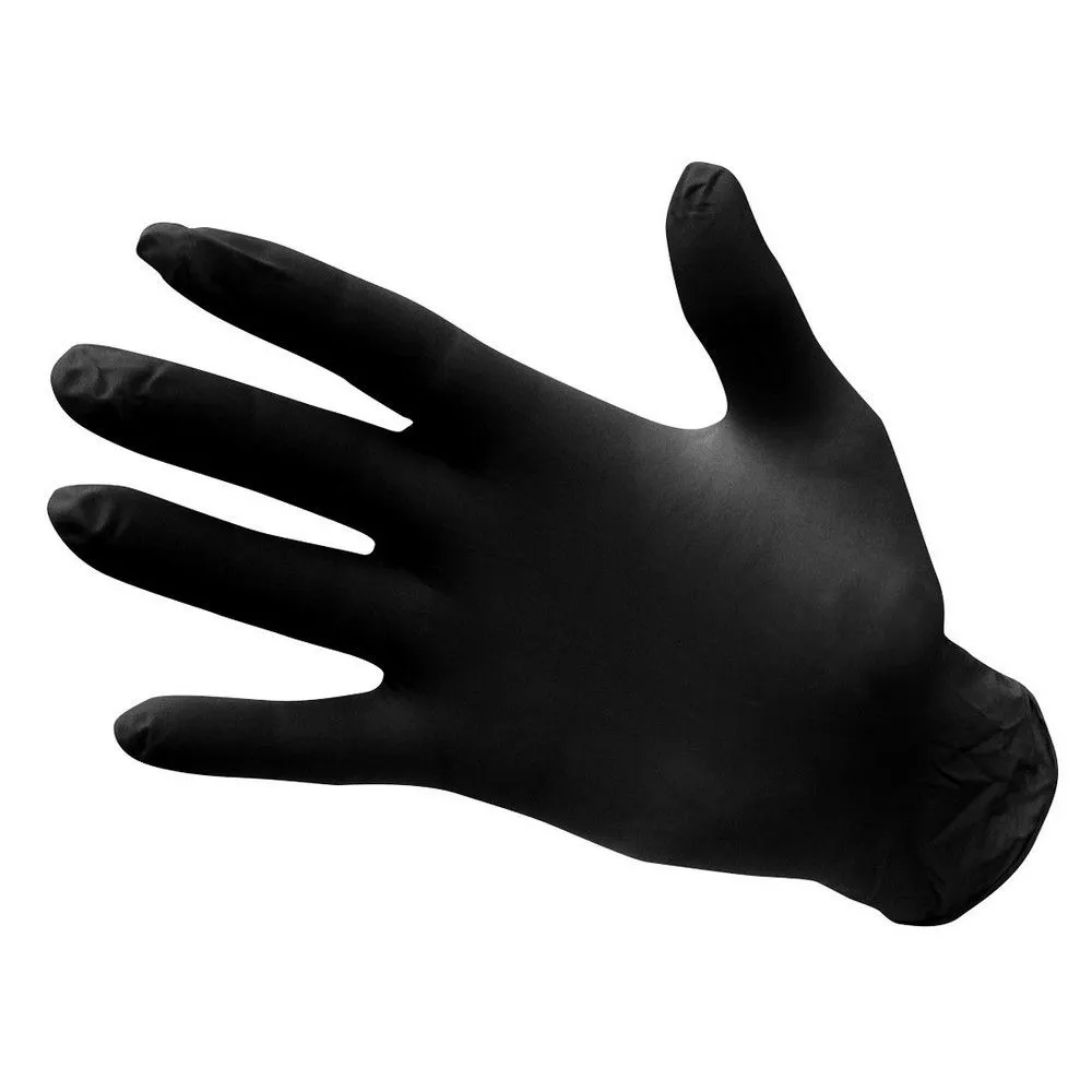 Guantes de Nitrilo desechables Negros (100 Unid.) 