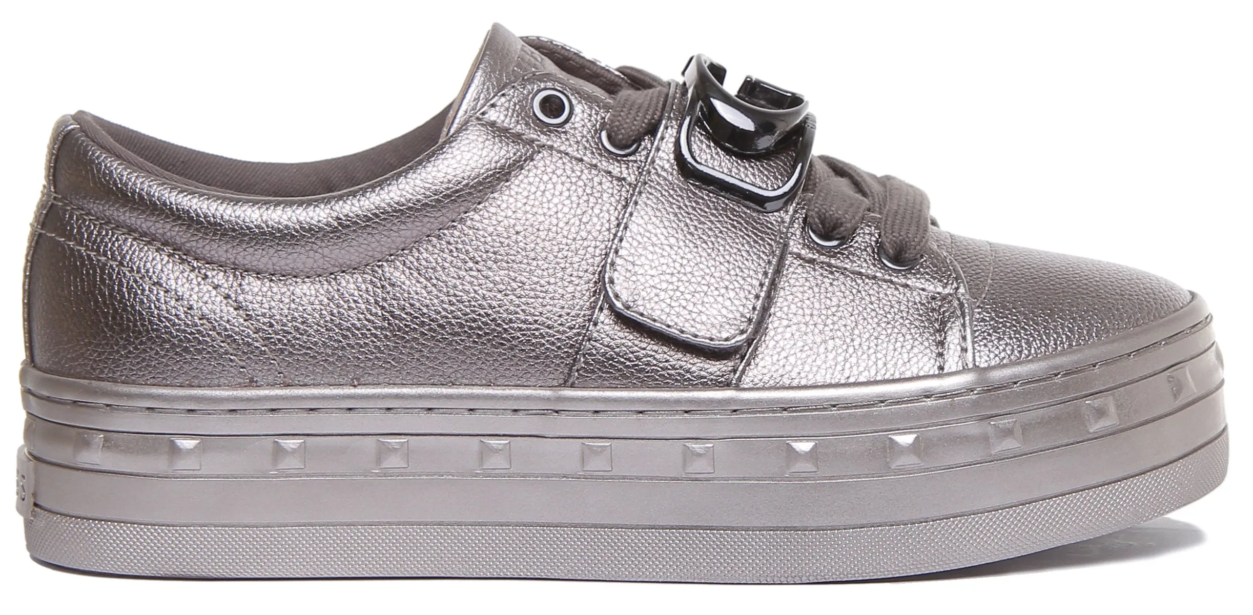 Guess Balit Zapatillas de deporte de plataforma sintética con cordones para mujer en gris
