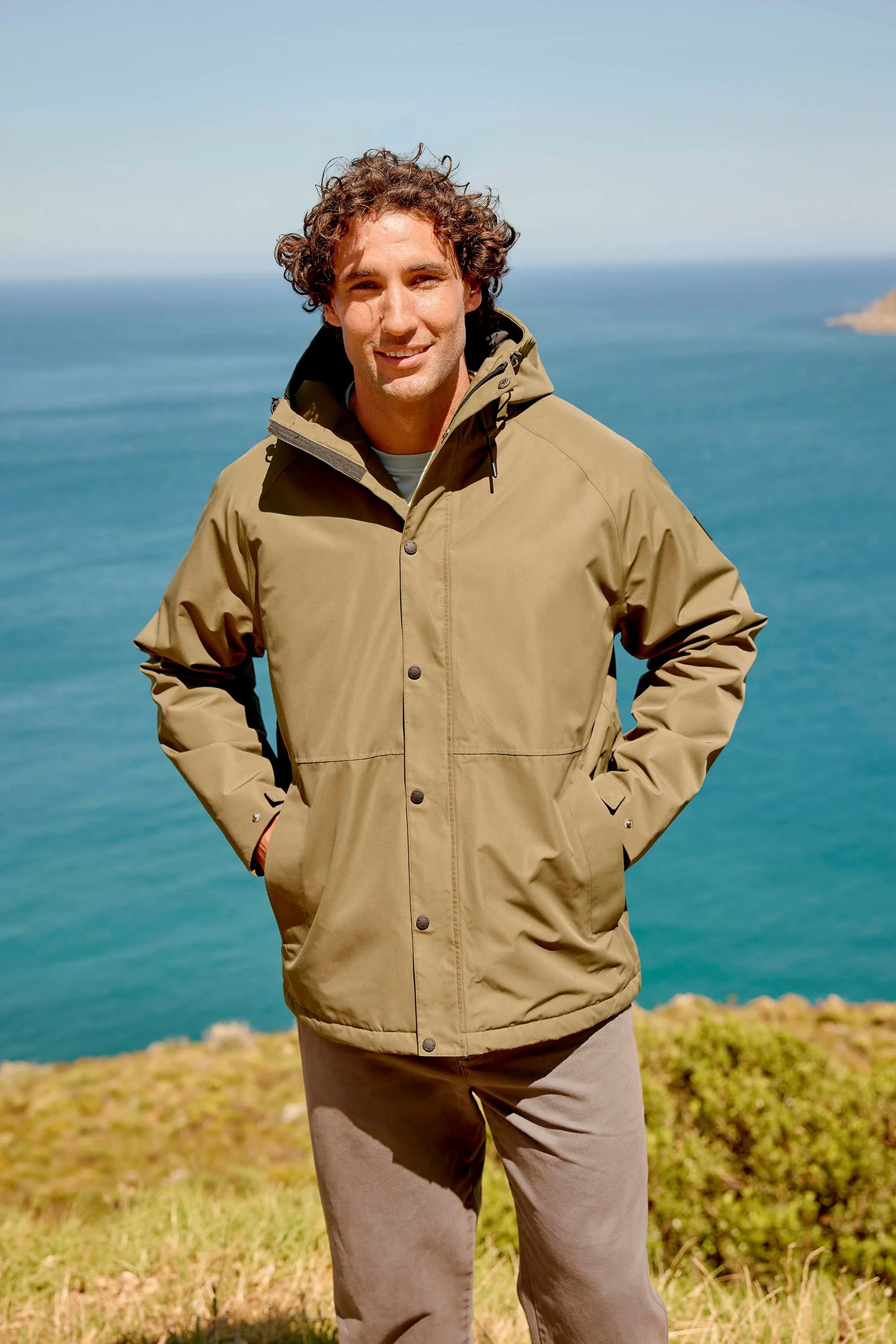 Harlyn chaqueta impermeable para hombre