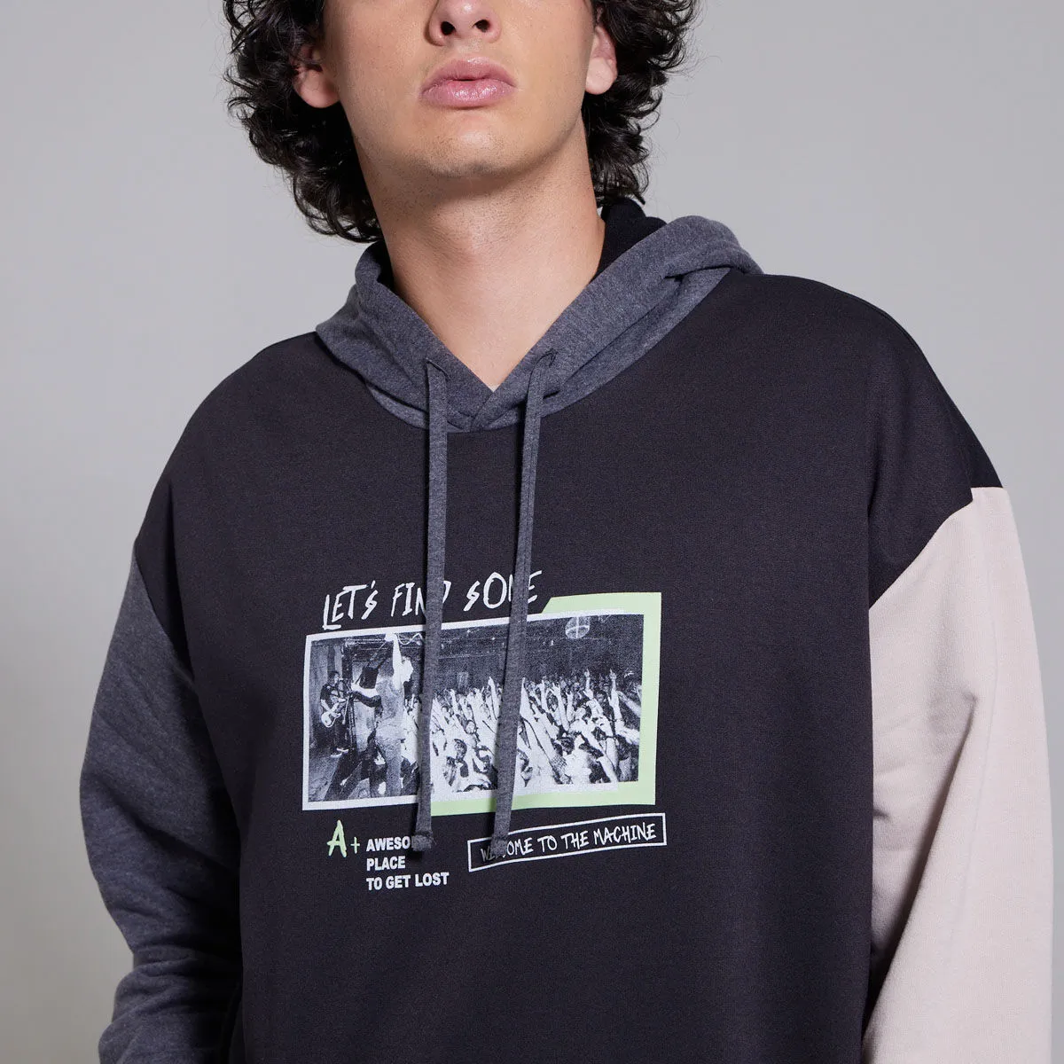 Hoddie Estampado Trendy Para Hombre