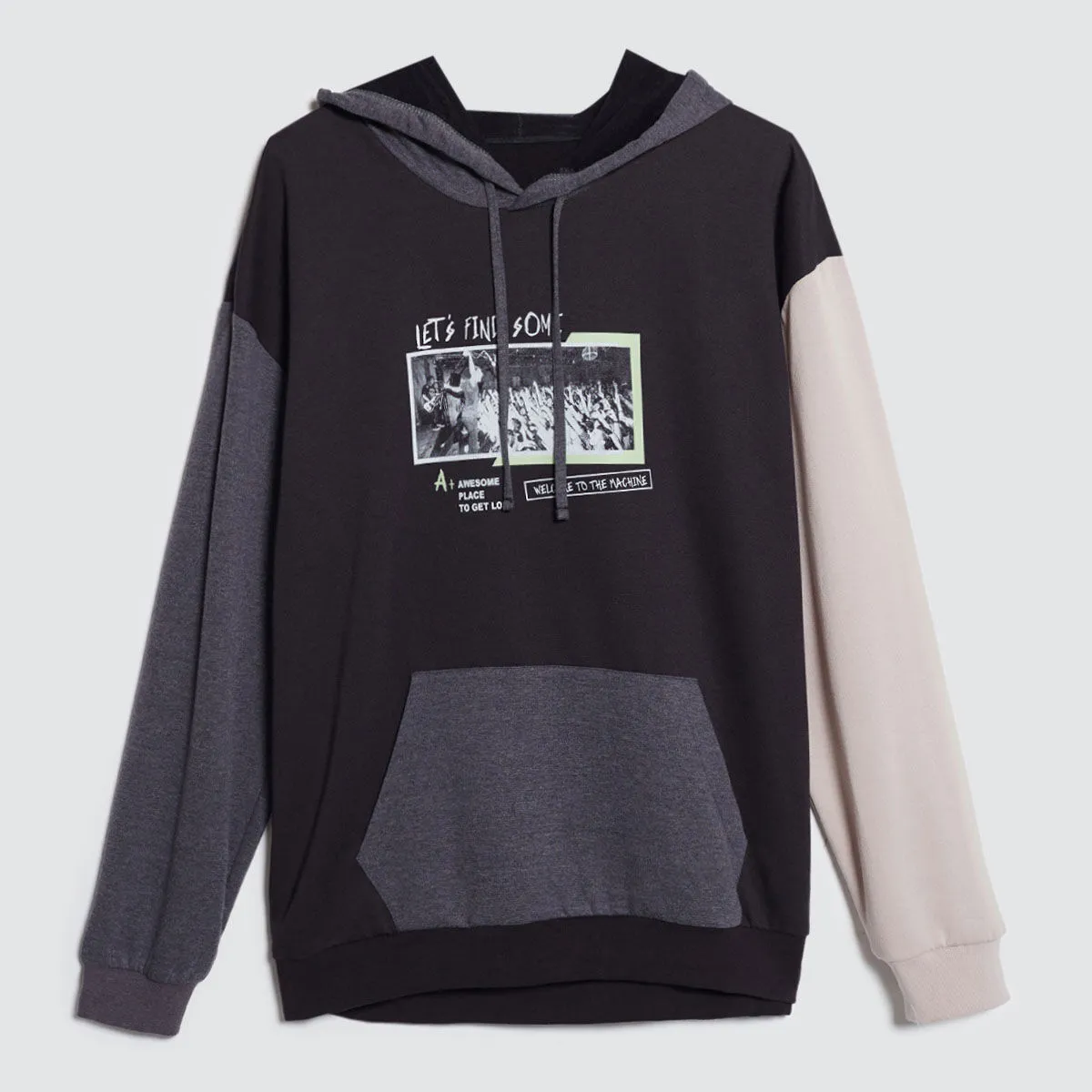 Hoddie Estampado Trendy Para Hombre