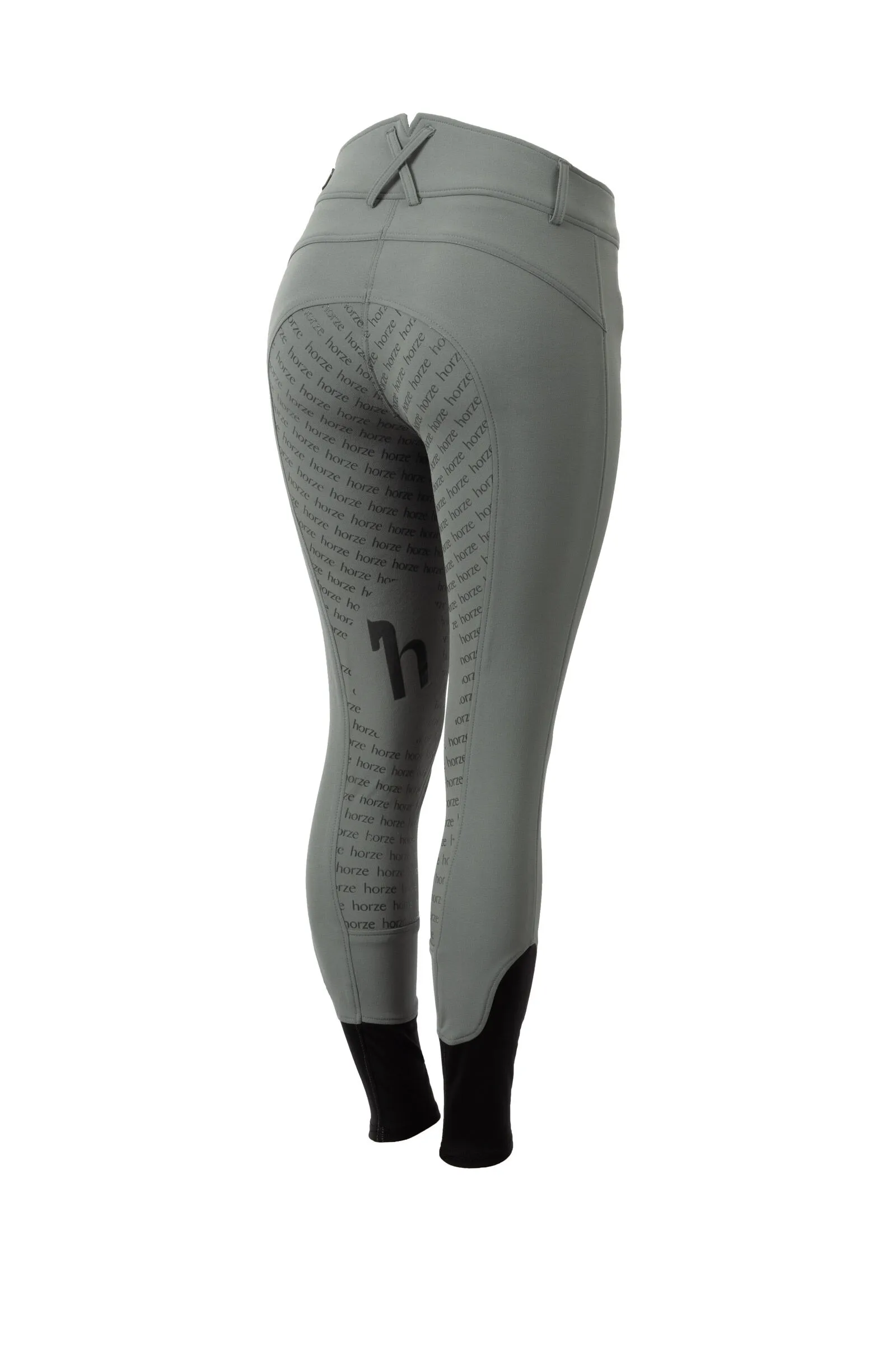 Horze Pantalones de Montar Cintura Alta con Asiento Completo de Silicona para Mujer
