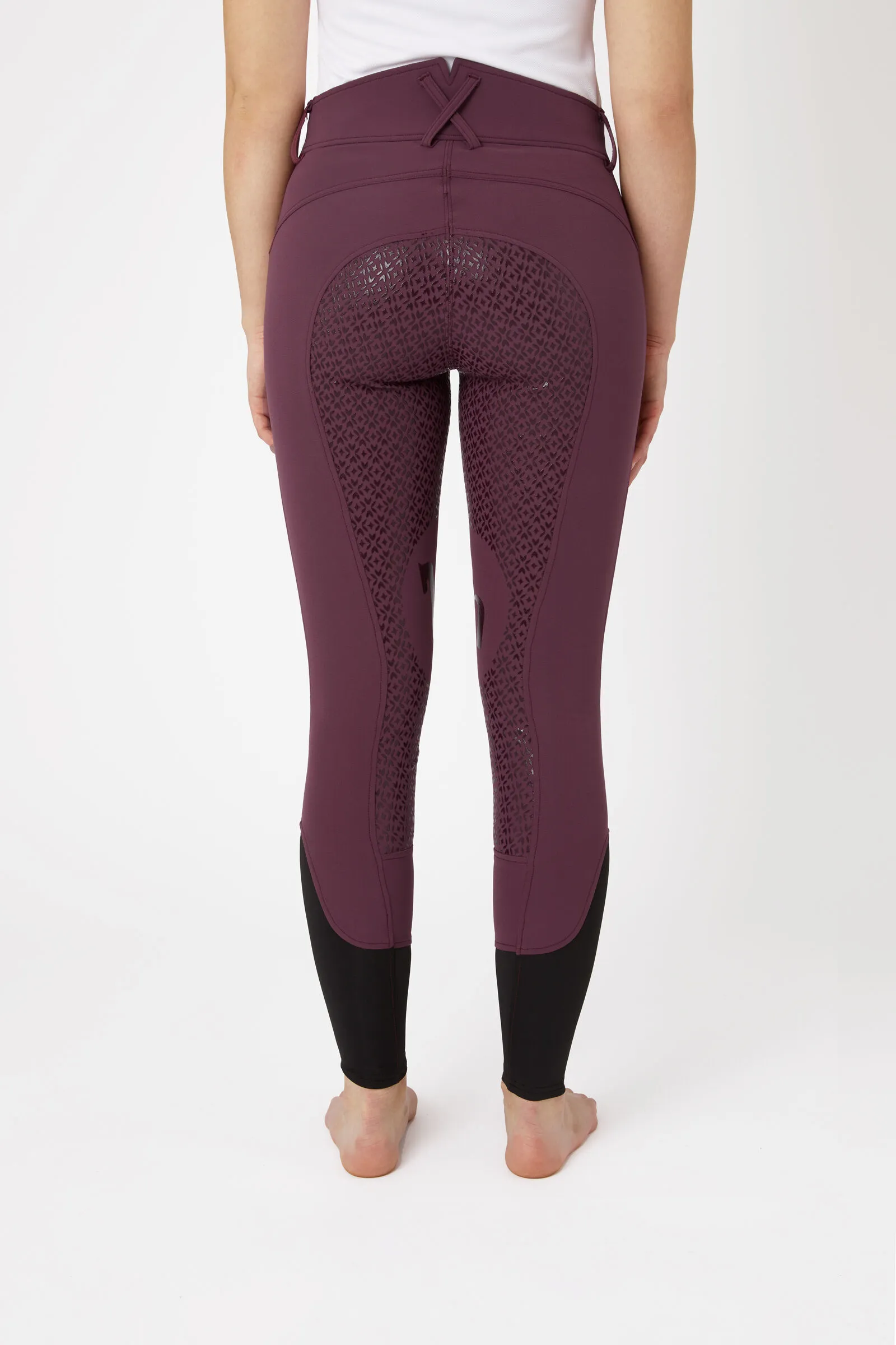 Horze Pantalones de Montar Cintura Alta con Asiento Completo de Silicona para Mujer