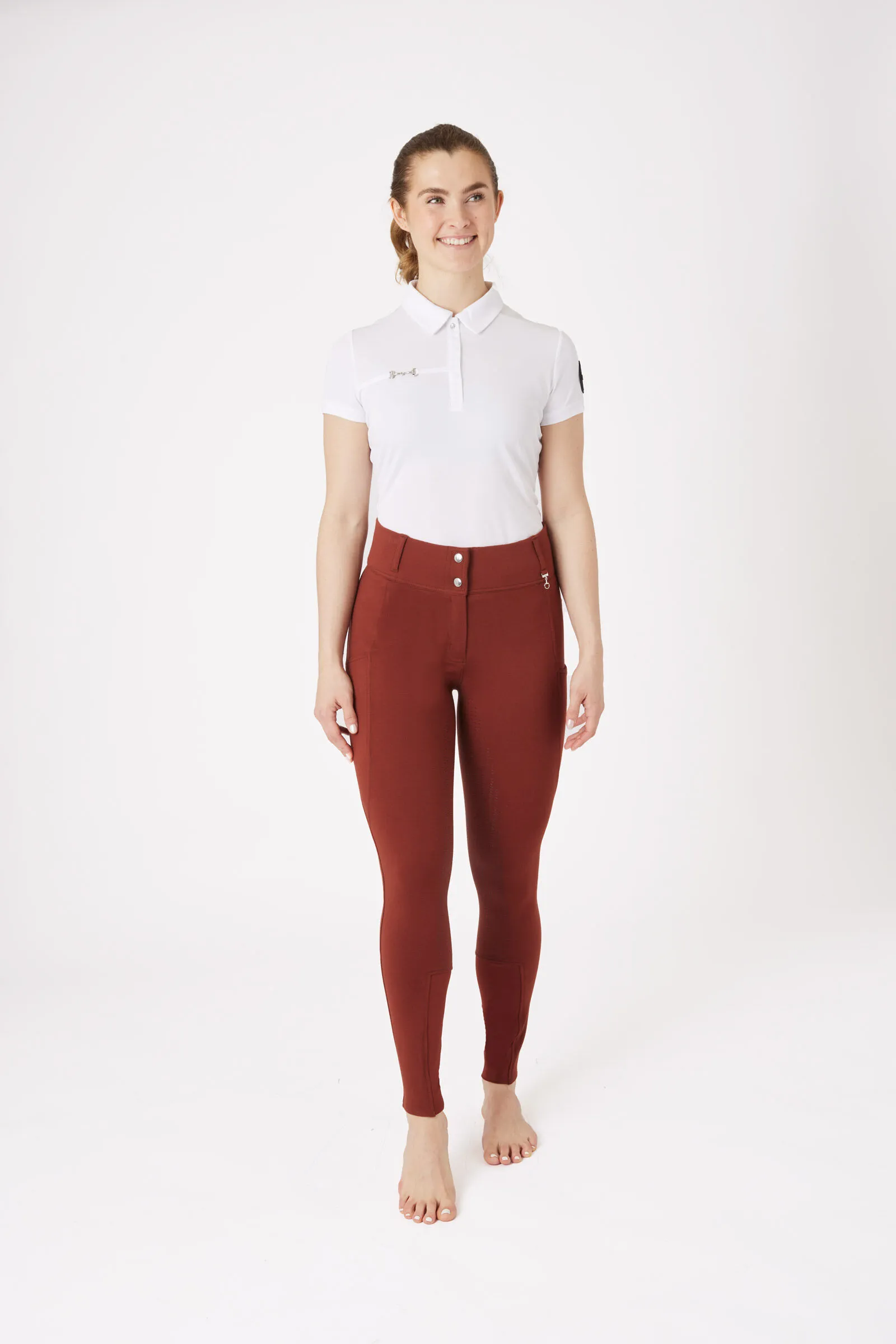 Horze Pantalones de Montar con Agarre Completo Media Temporada para Mujer Mira