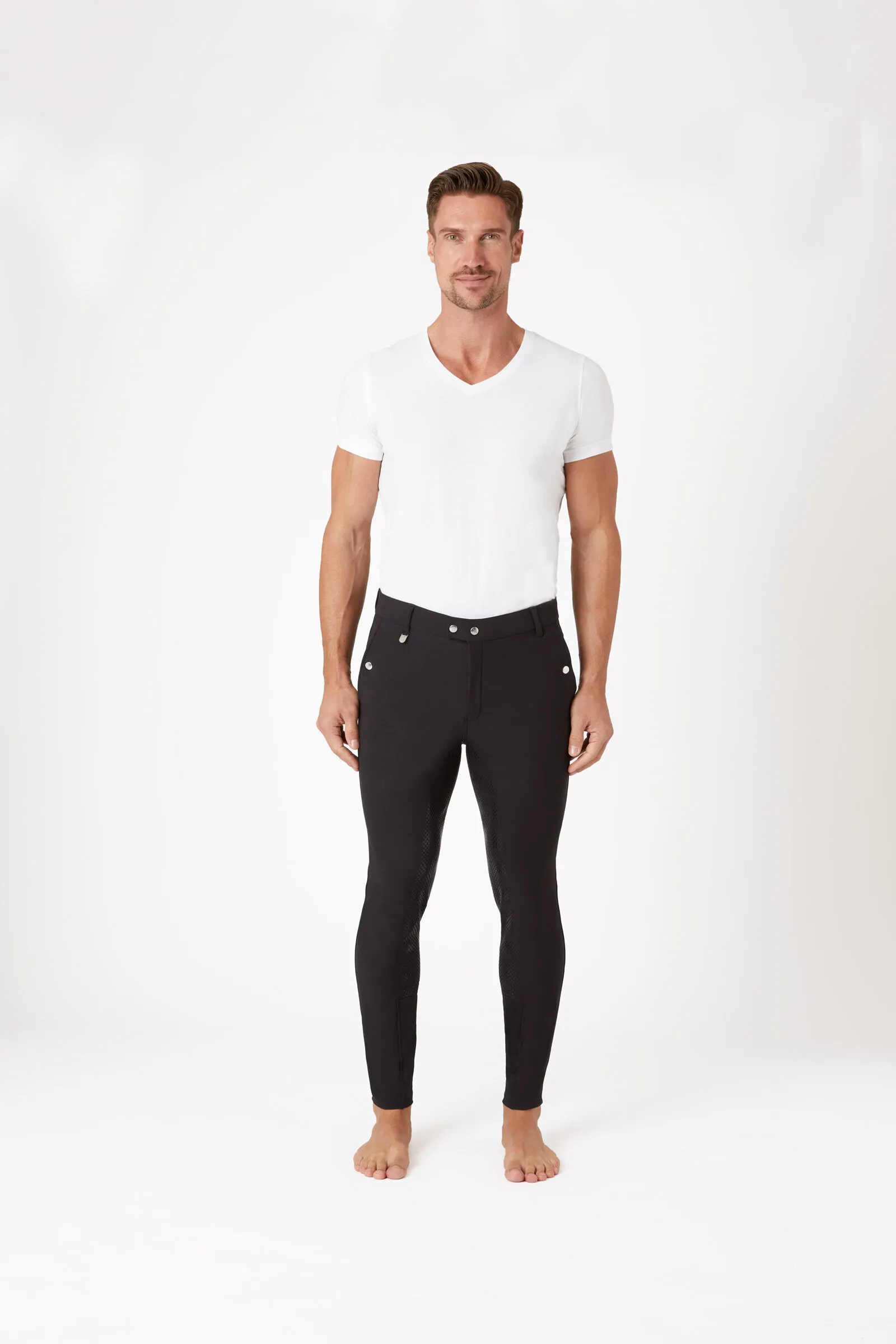 Horze Pantalones de Montar con AsientoCompleto de Silicona para Hombre Grand Prix