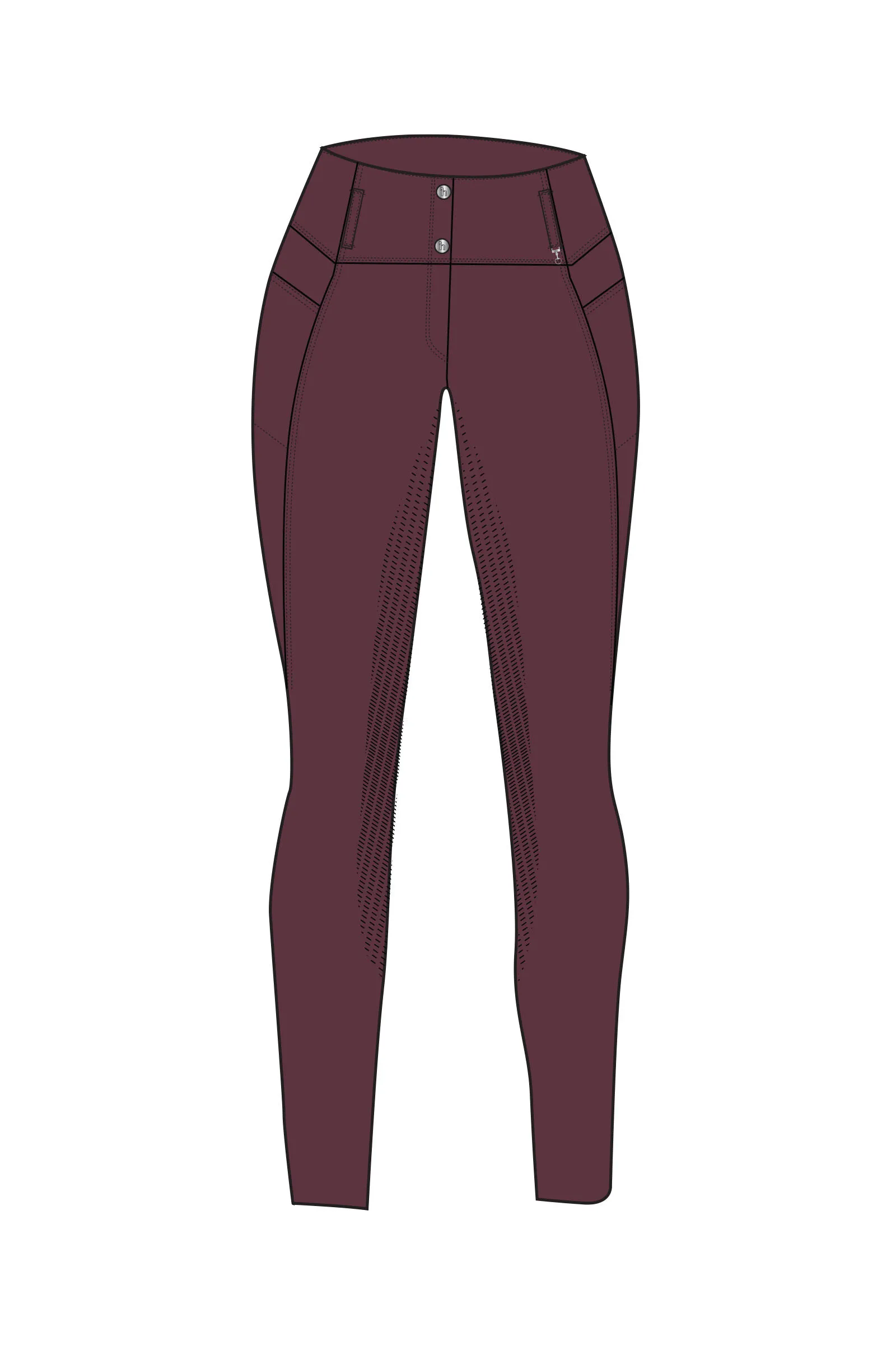 Horze Pantalones de Montar con Cintura Alta de Asiento Completo de Silicona para Mujer Mira