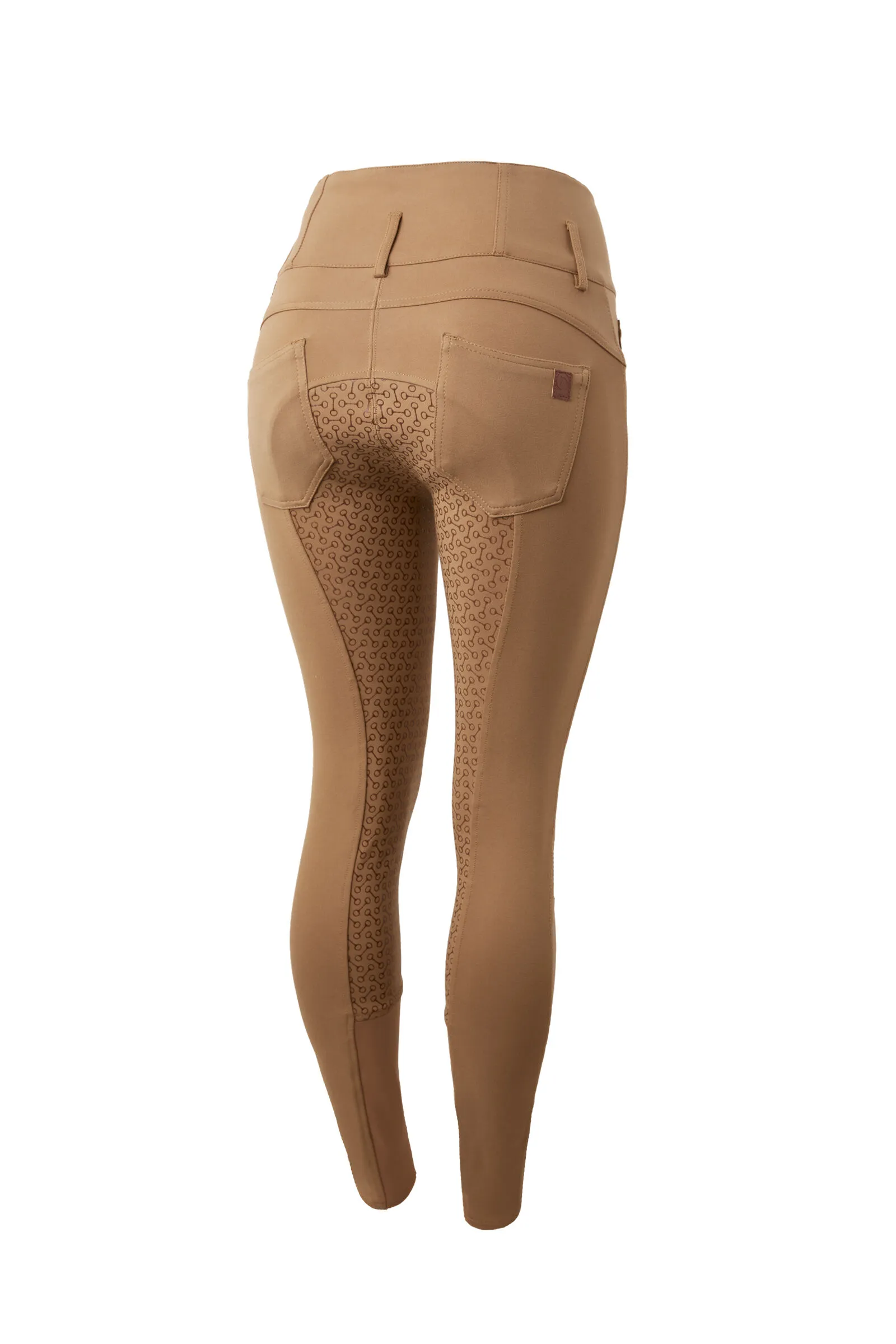Horze Pantalones de Montar con Cintura Alta de Asiento Completo de Silicona para Mujer Tara