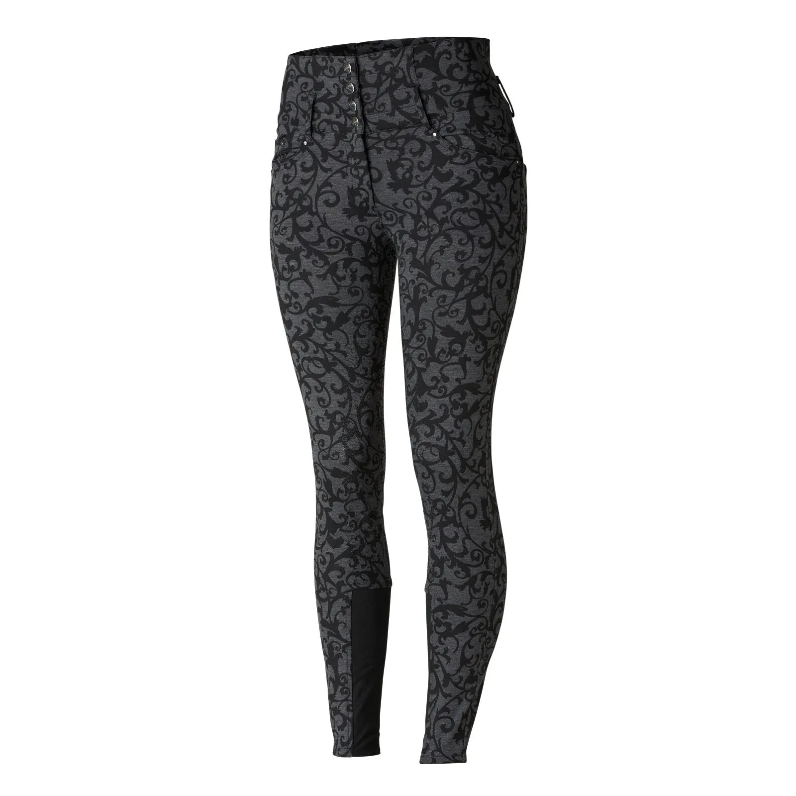 Horze Pantalones de Montar con Cintura Alta de Asiento Completo de Silicona para Mujer Tara