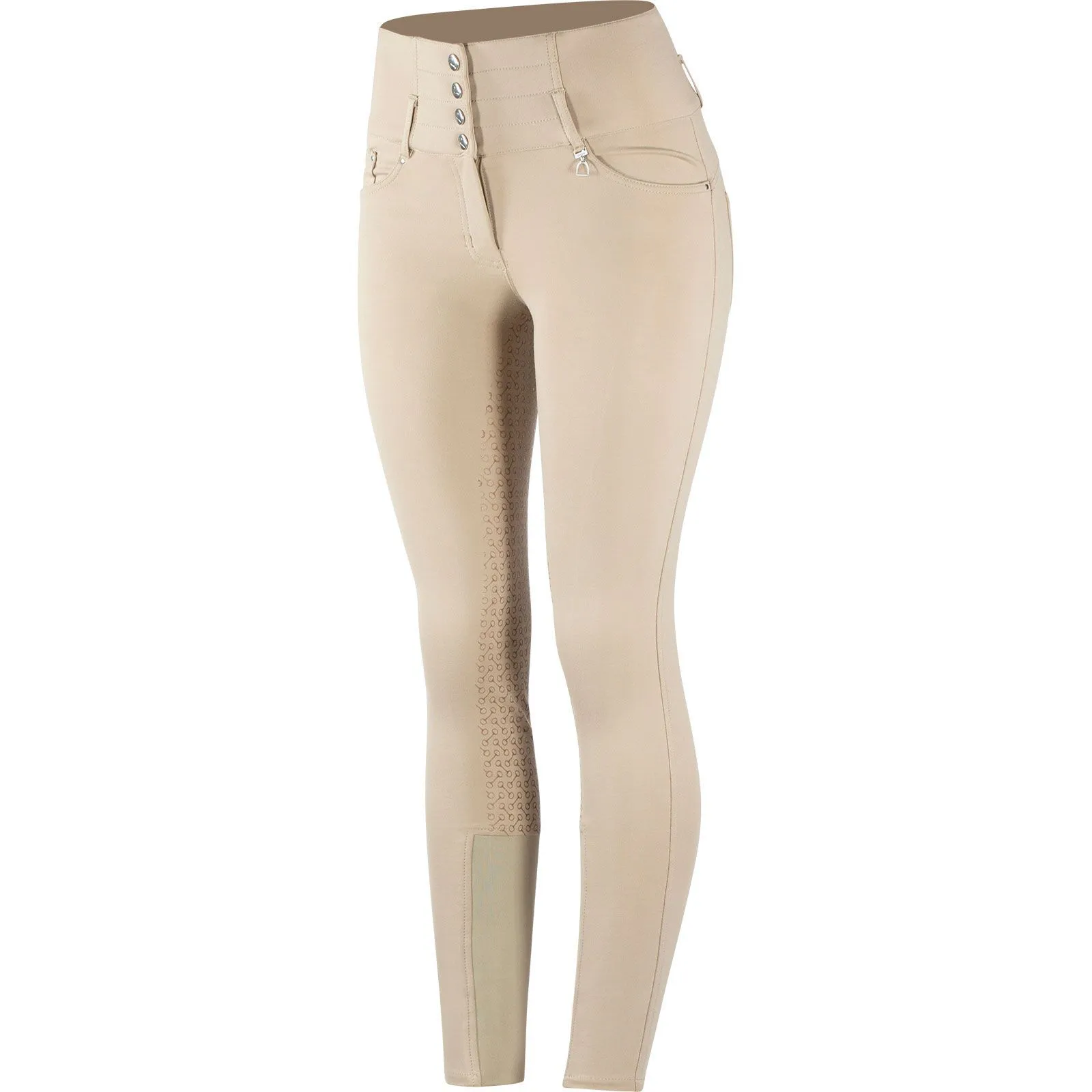 Horze Pantalones de Montar con Cintura Alta de Asiento Completo de Silicona para Mujer Tara