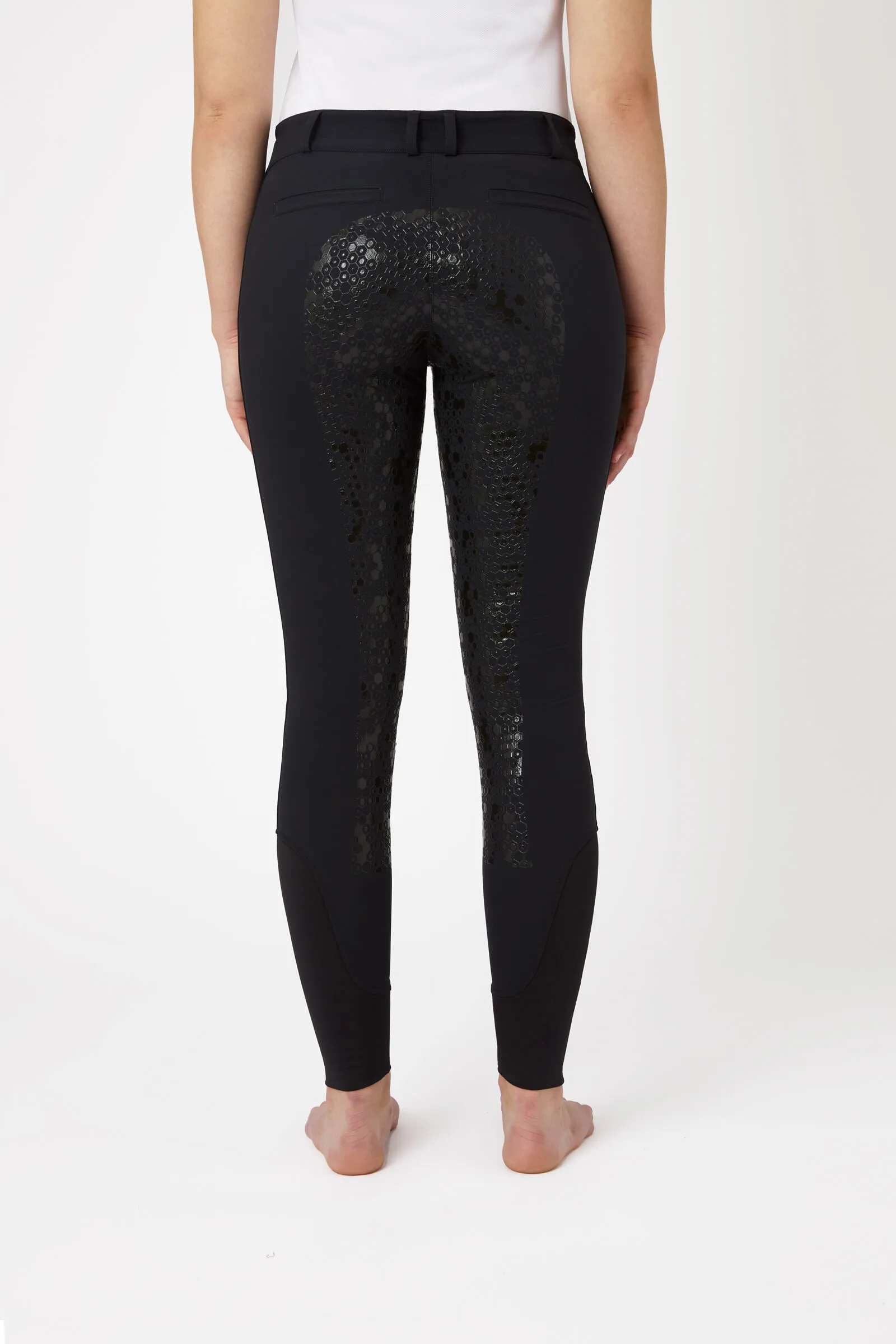 Horze Pantalones de Montar con Cintura Alta y Asiento Completo de Silicona para Mujer