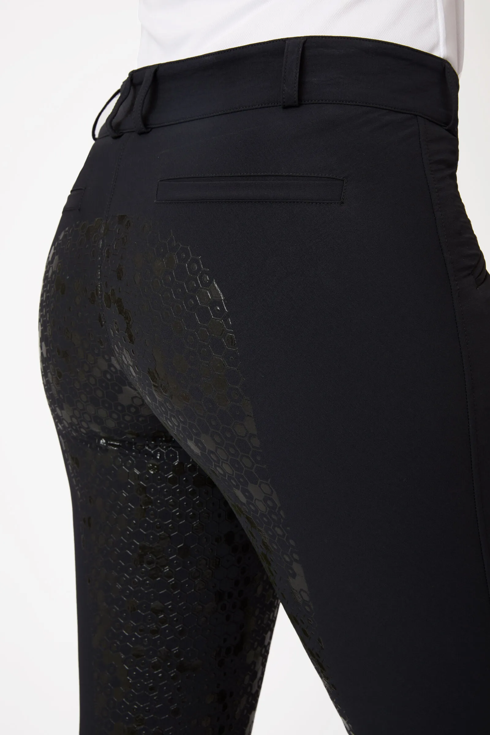 Horze Pantalones de Montar con Cintura Alta y Asiento Completo de Silicona para Mujer