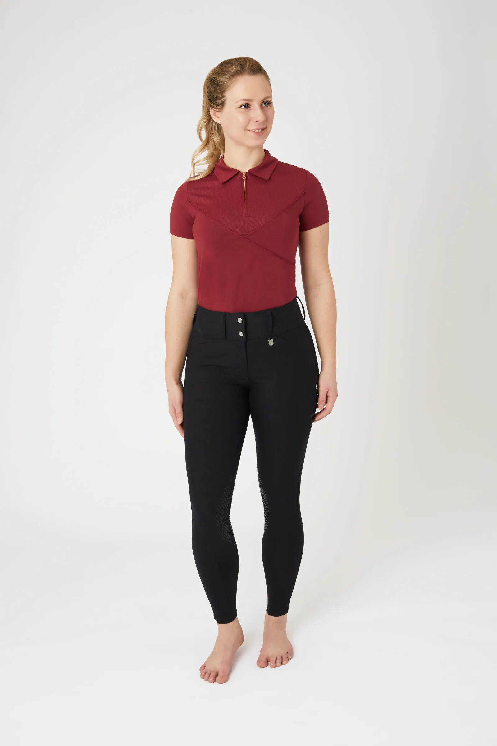 Horze Pantalones de Montar con Refuerzo de Rodilla para Mujer Grand Prix II
