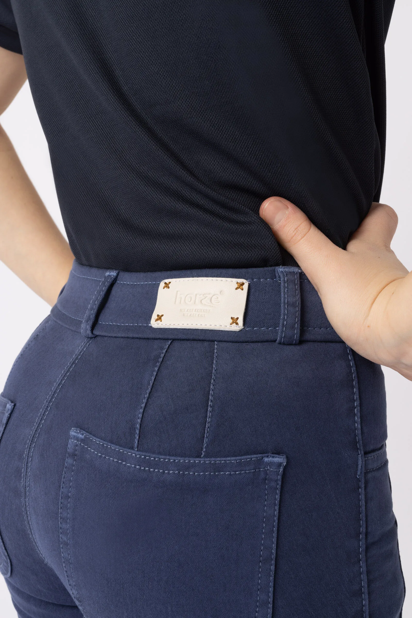 Horze Pantalones de Montar con Refuerzo de Rodilla para Niños Suki