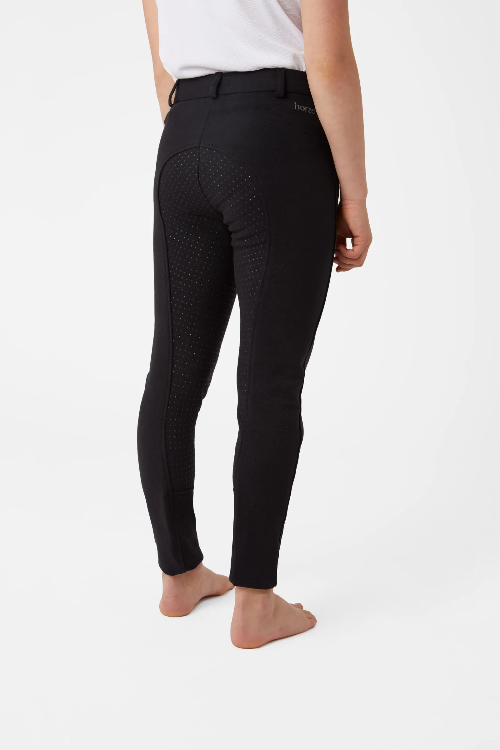 Horze Pantalones de Montar de Asiento Completo de Silicona Active para Niños
