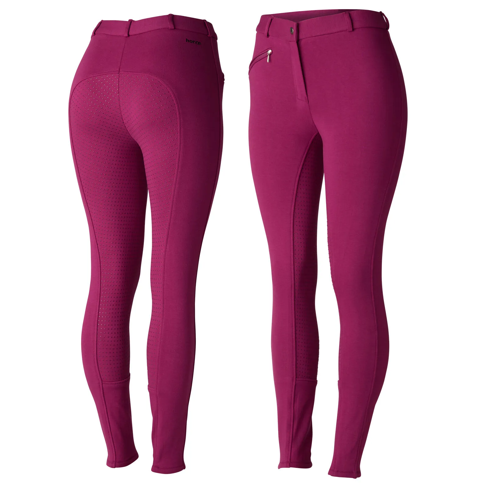 Horze Pantalones de Montar de AsientoCompleto de Silicona Activa para Mujer