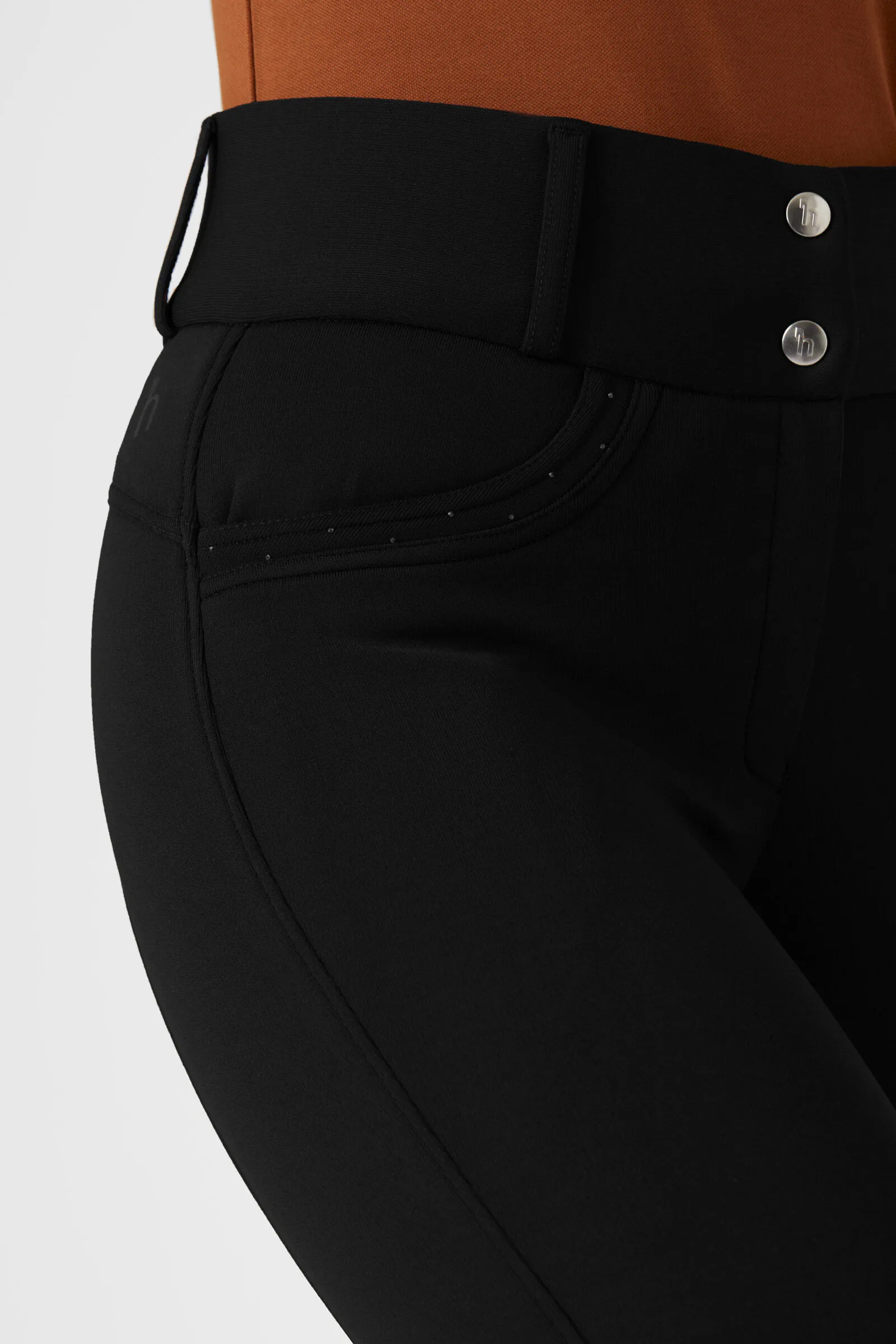 Horze Pantalones de Montar Térmicos con Asiento Completo de Silicona para Mujer Mia