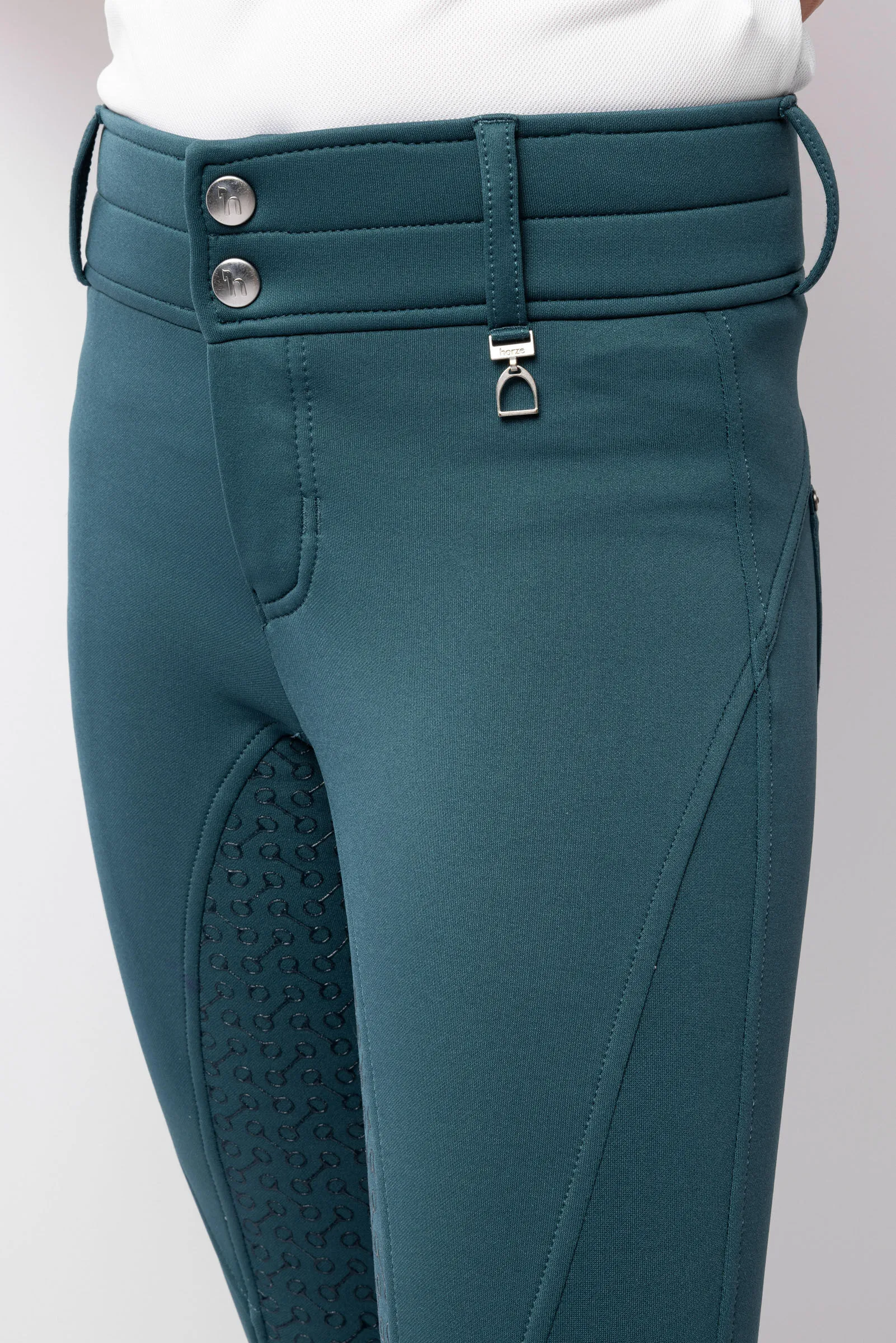 Horze Pantalones de Montar Térmicos con Asiento Completo y Bolsillos Traseros para Niños Rhea