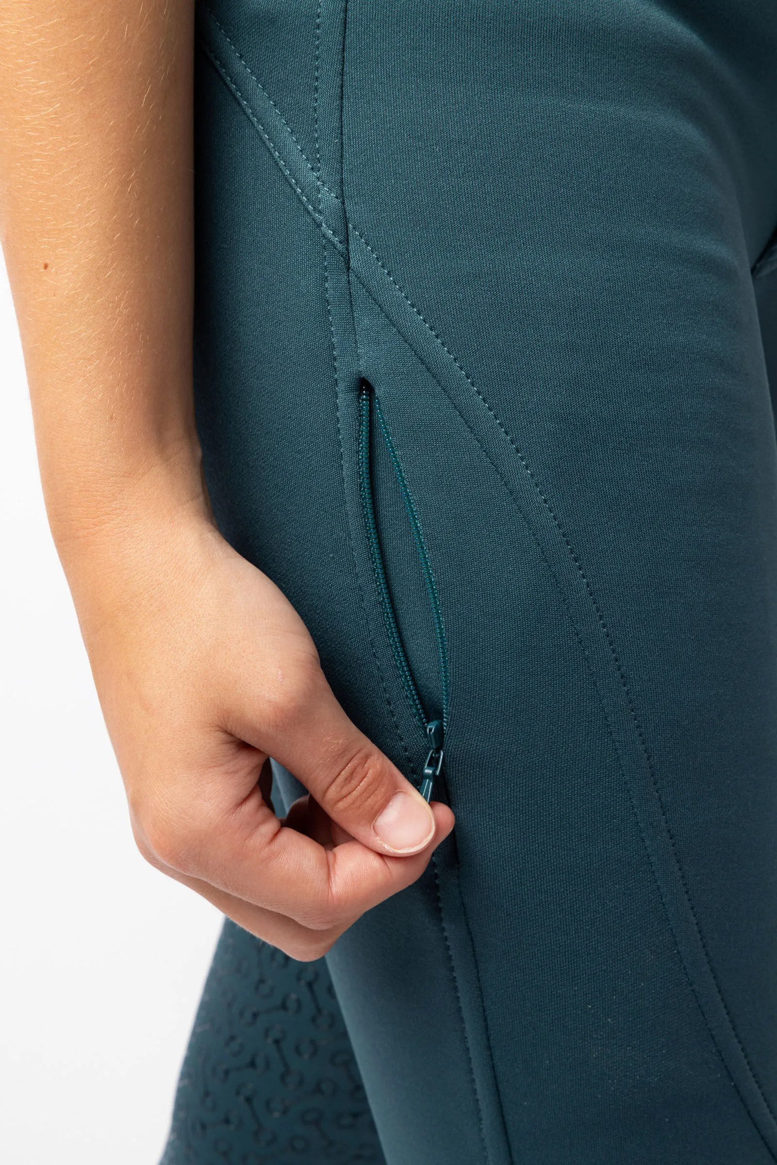 Horze Pantalones de Montar Térmicos con Asiento Completo y Bolsillos Traseros para Niños Rhea