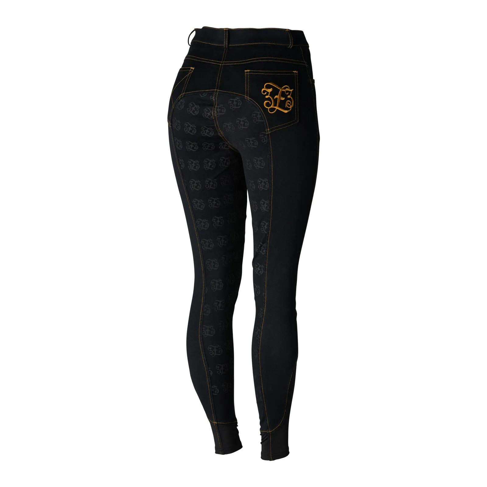 Horze Pantalonesde Montar Vaqueros con Cintura Alta y Asiento Completo para Mujer