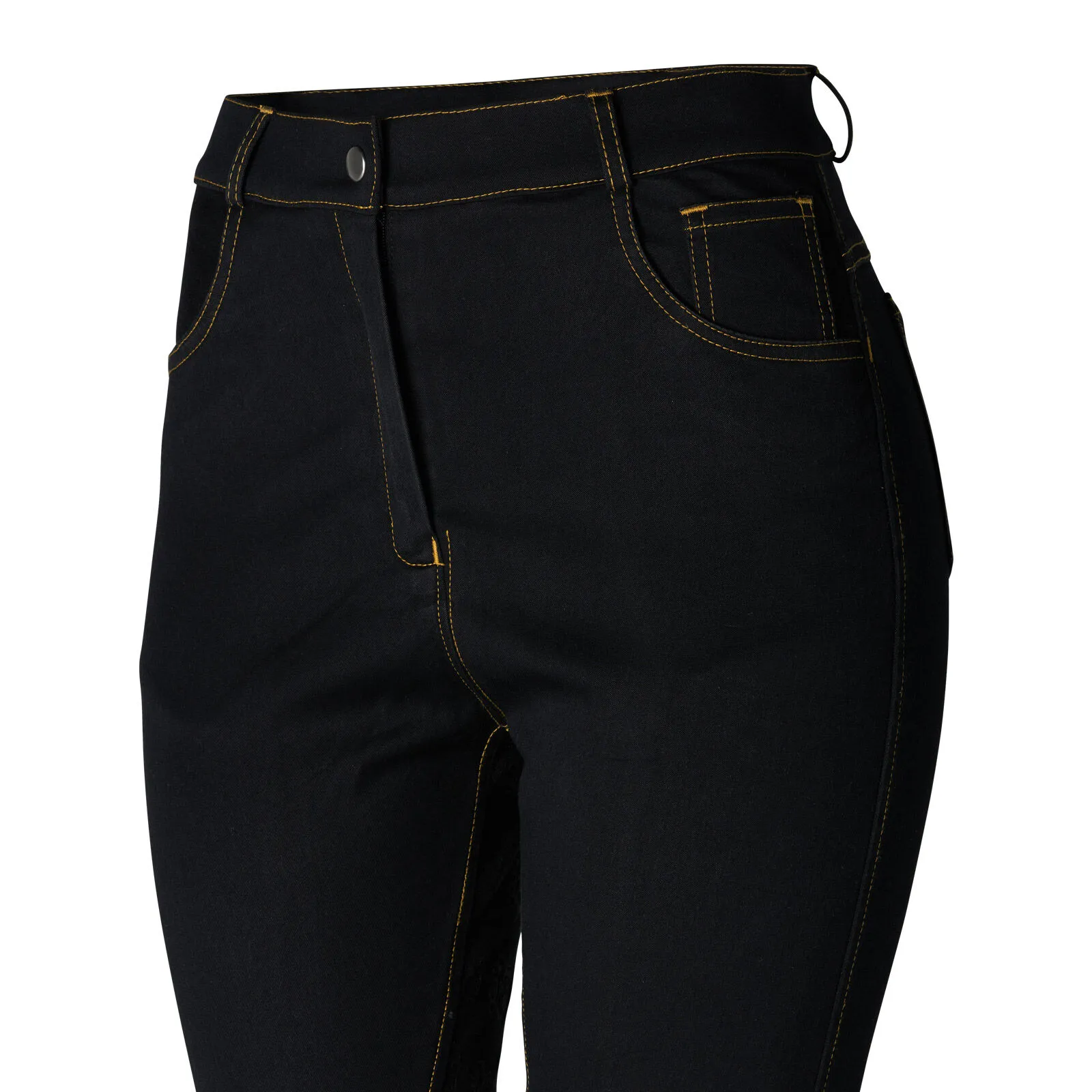 Horze Pantalonesde Montar Vaqueros con Cintura Alta y Asiento Completo para Mujer