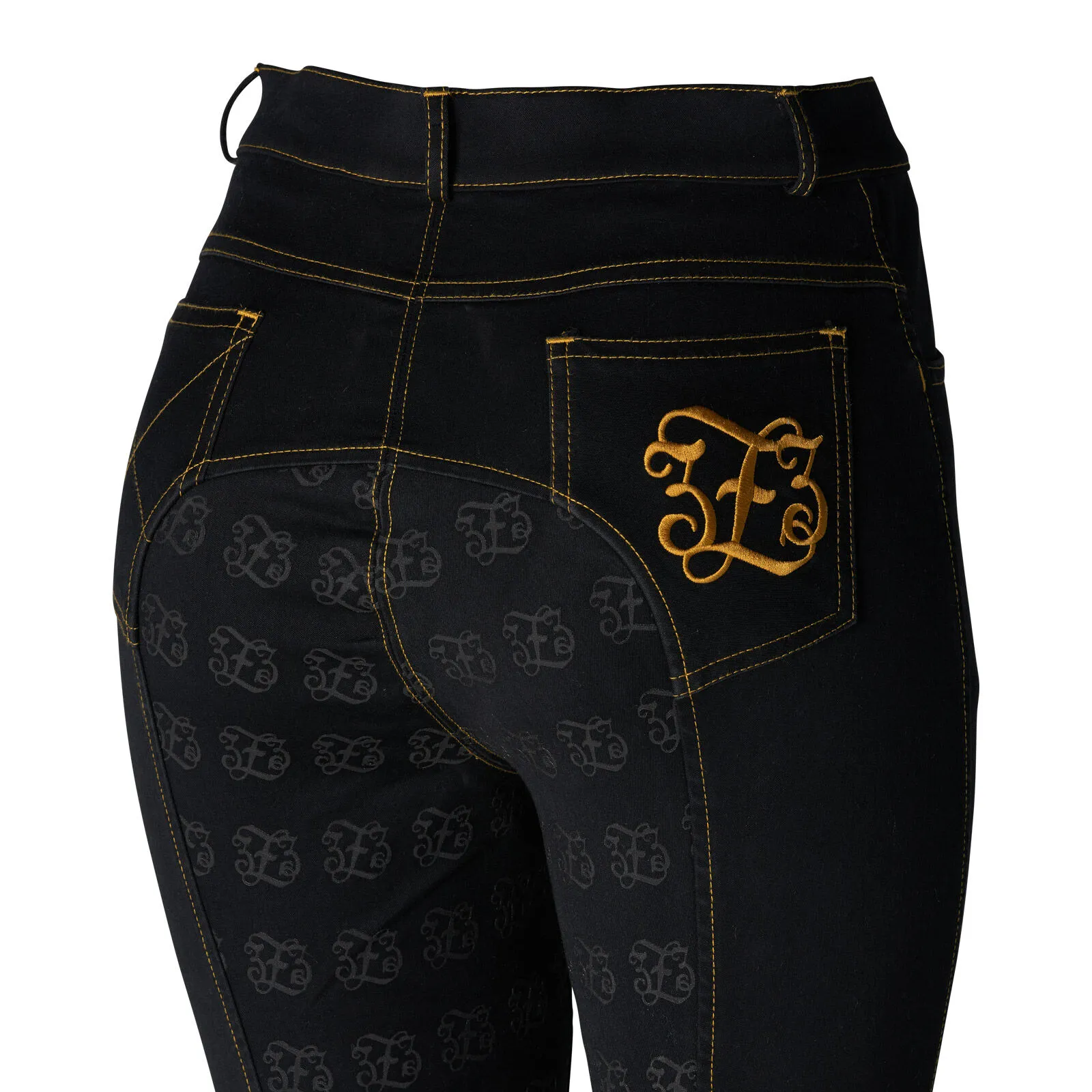 Horze Pantalonesde Montar Vaqueros con Cintura Alta y Asiento Completo para Mujer