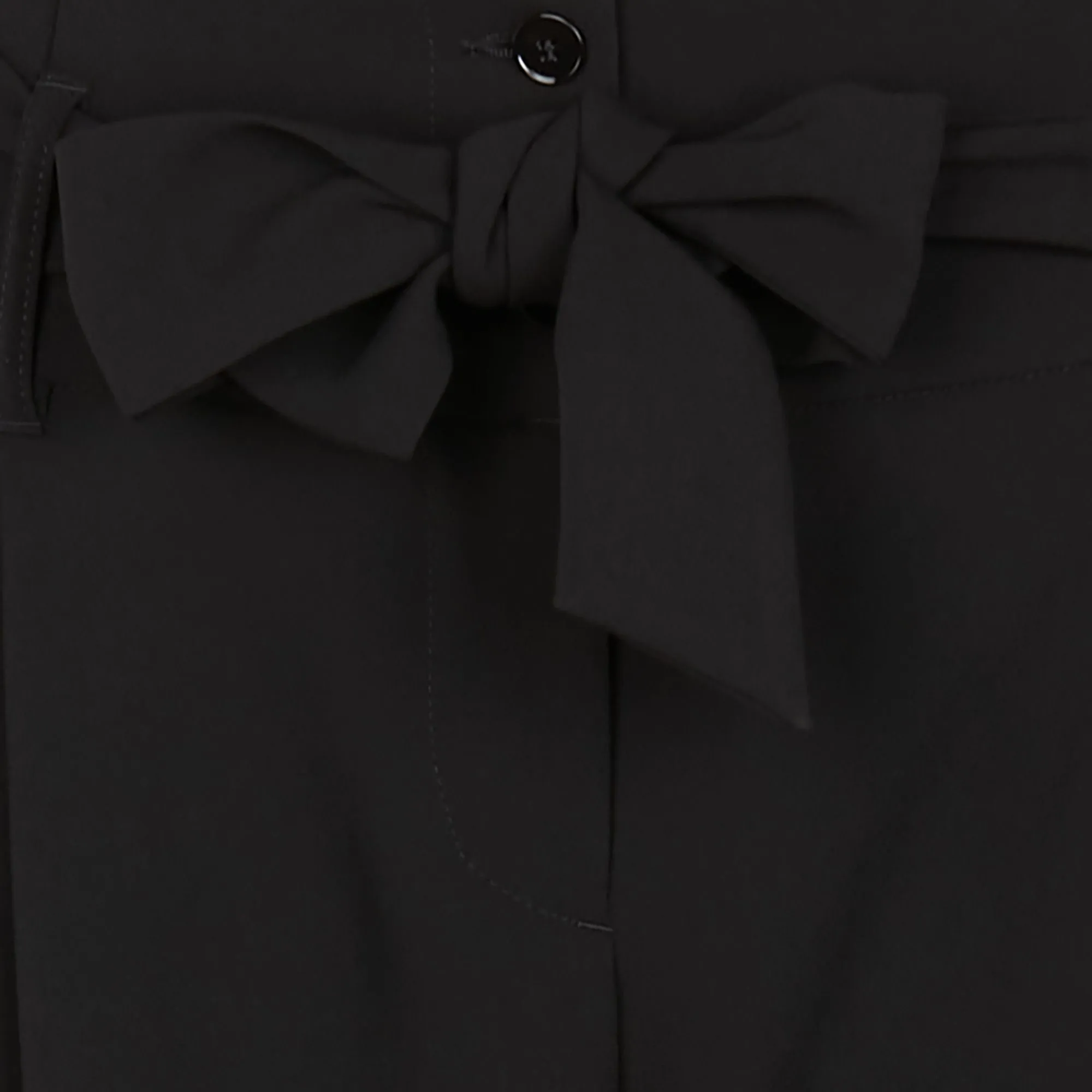IKKS Pantalón tapered de crepé de talle alto en negro