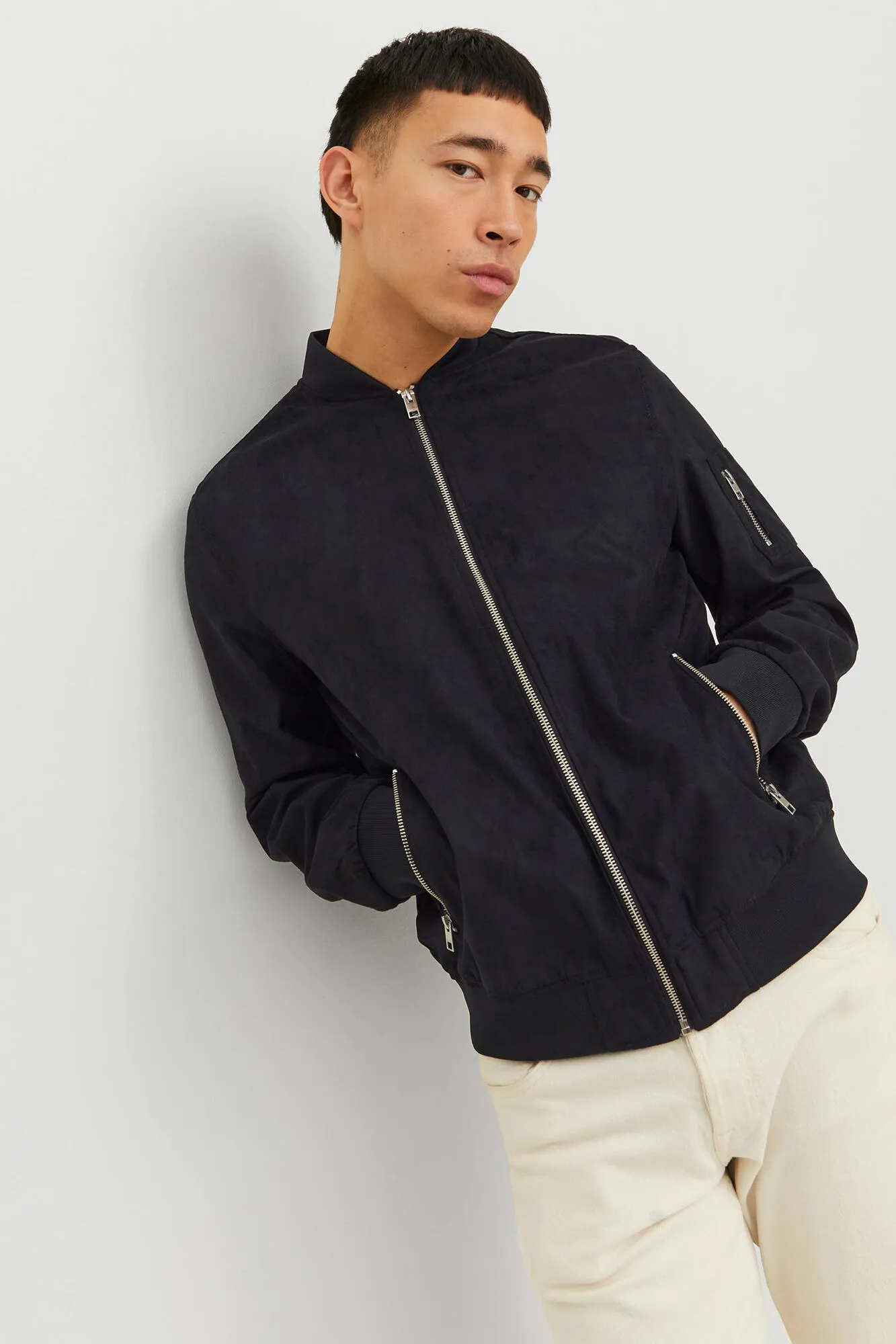 Jack & Jones Chaqueta bomber efecto piel