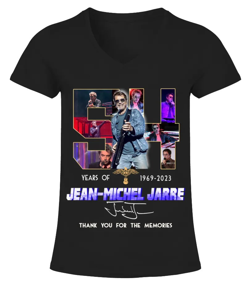 JEANMICHEL JARRE 54 YEARS OF 19692023 CAMISETA CUELLO PICO MUJER