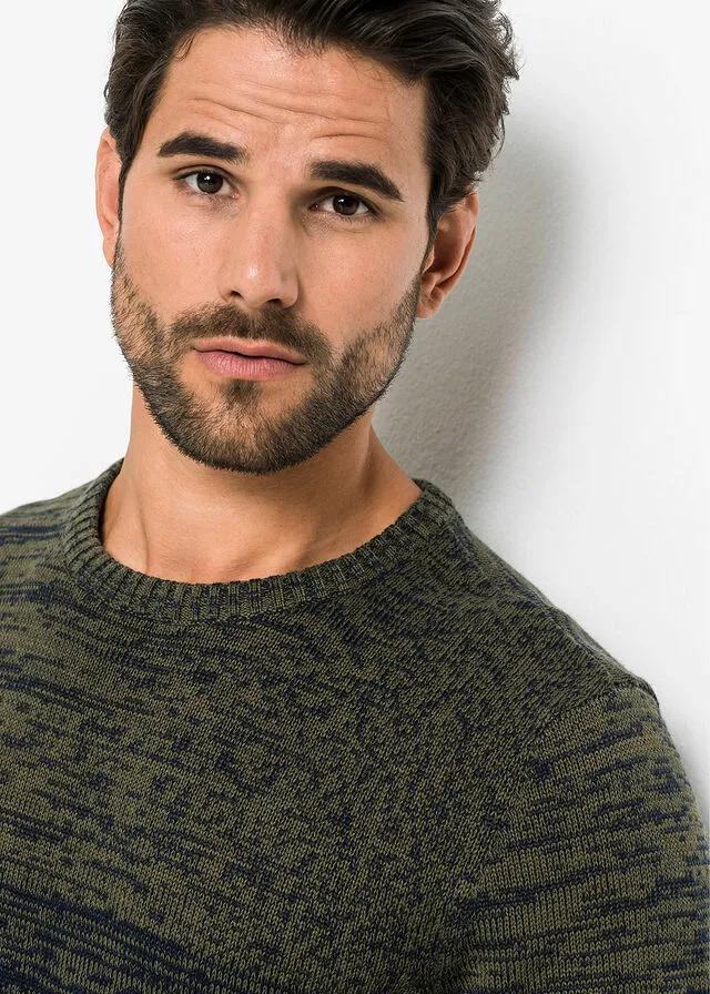 JERSEY CON CORTE CONFORT OLIVA OSCUROAZUL OSCURO VIGORé