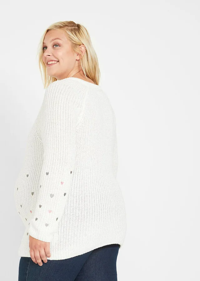 Jersey premamá Blanco lana estampado